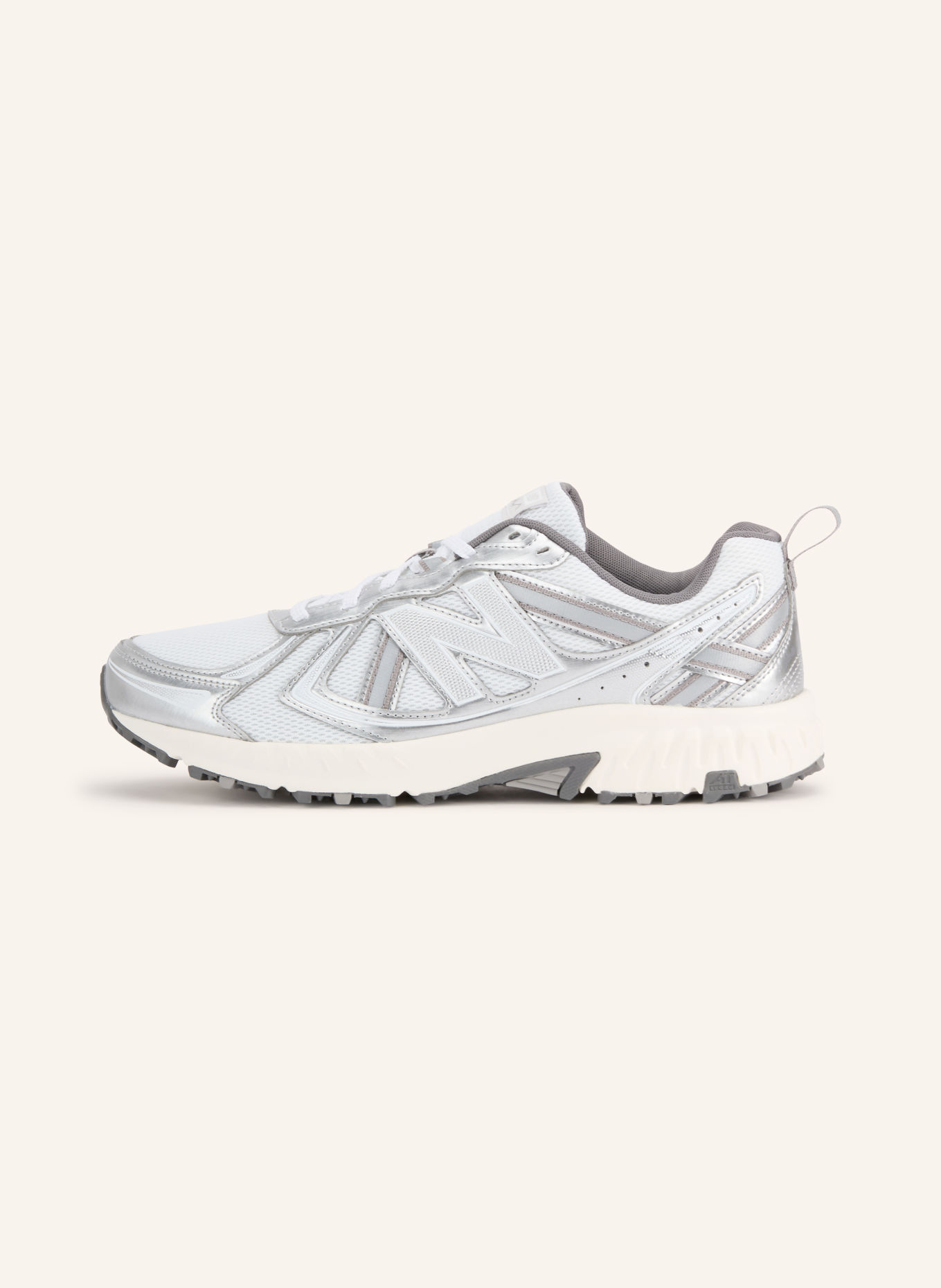 new balance Sneaker MT410V5: WEISS / SILBER / DUNKELGRAU