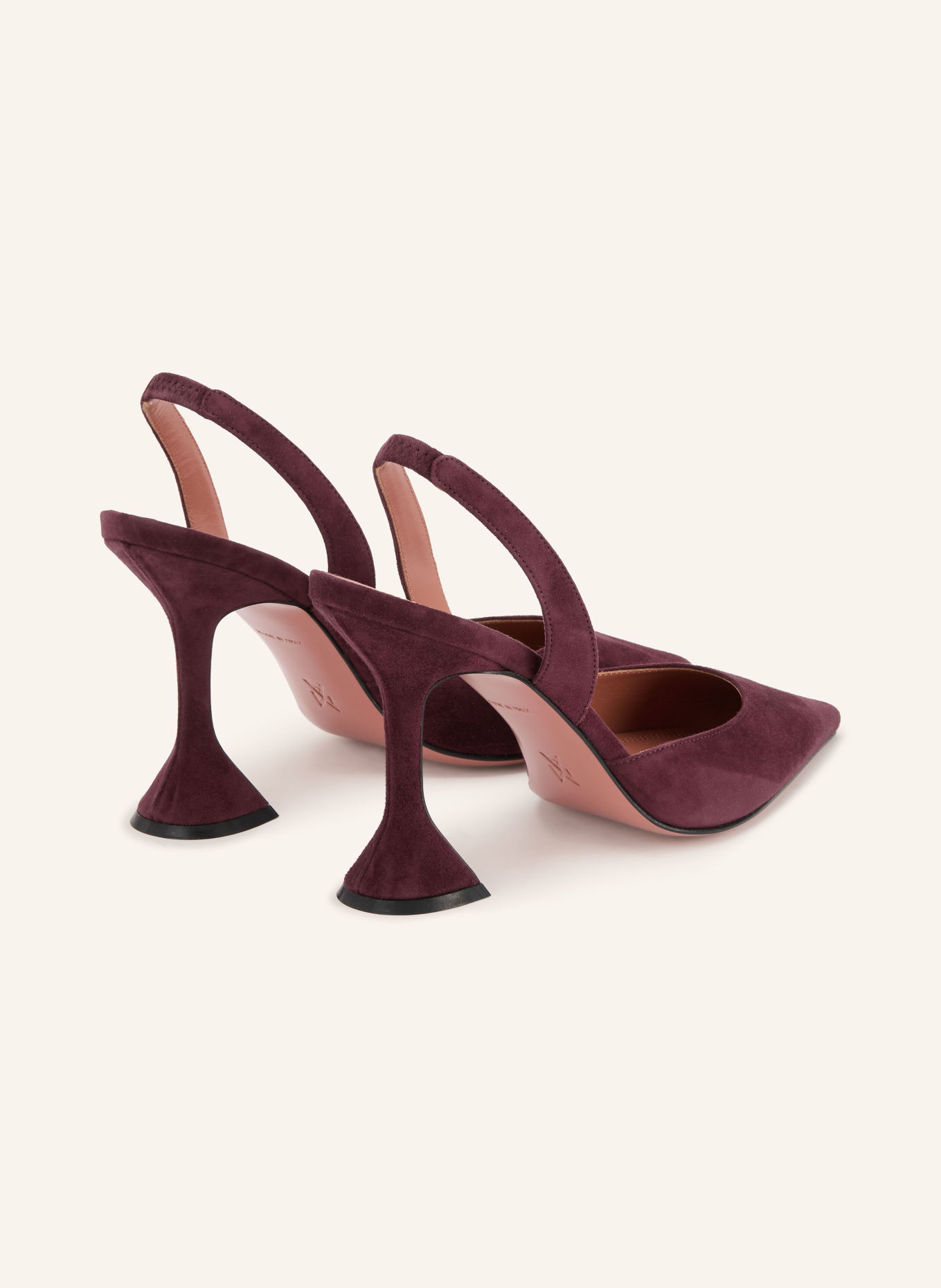 AMINA MUADDI Czółenka typu slingback HOLLI: CIEMNOCZERWONY
