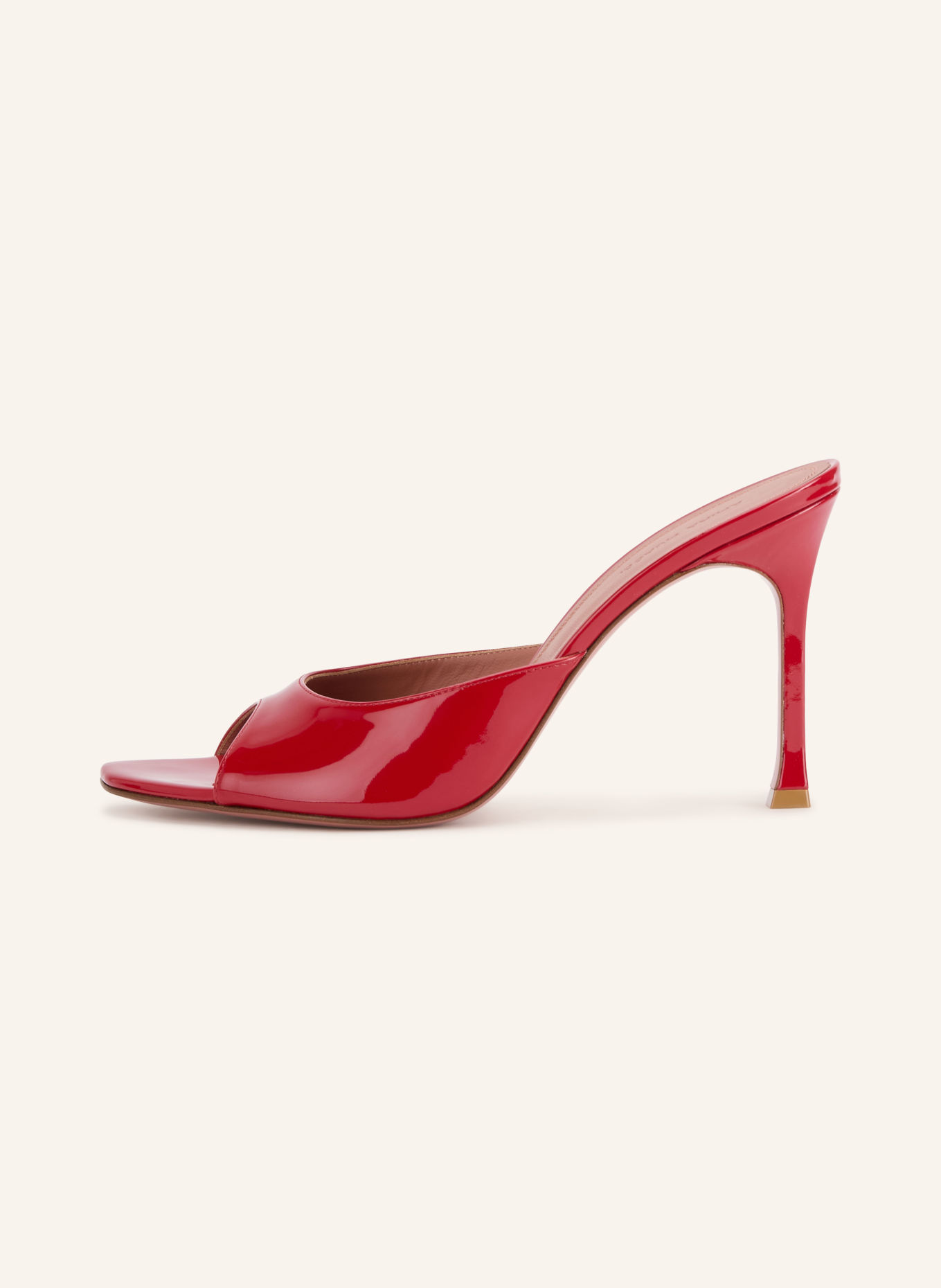 AMINA MUADDI ALEXA Patent leather mules: RED