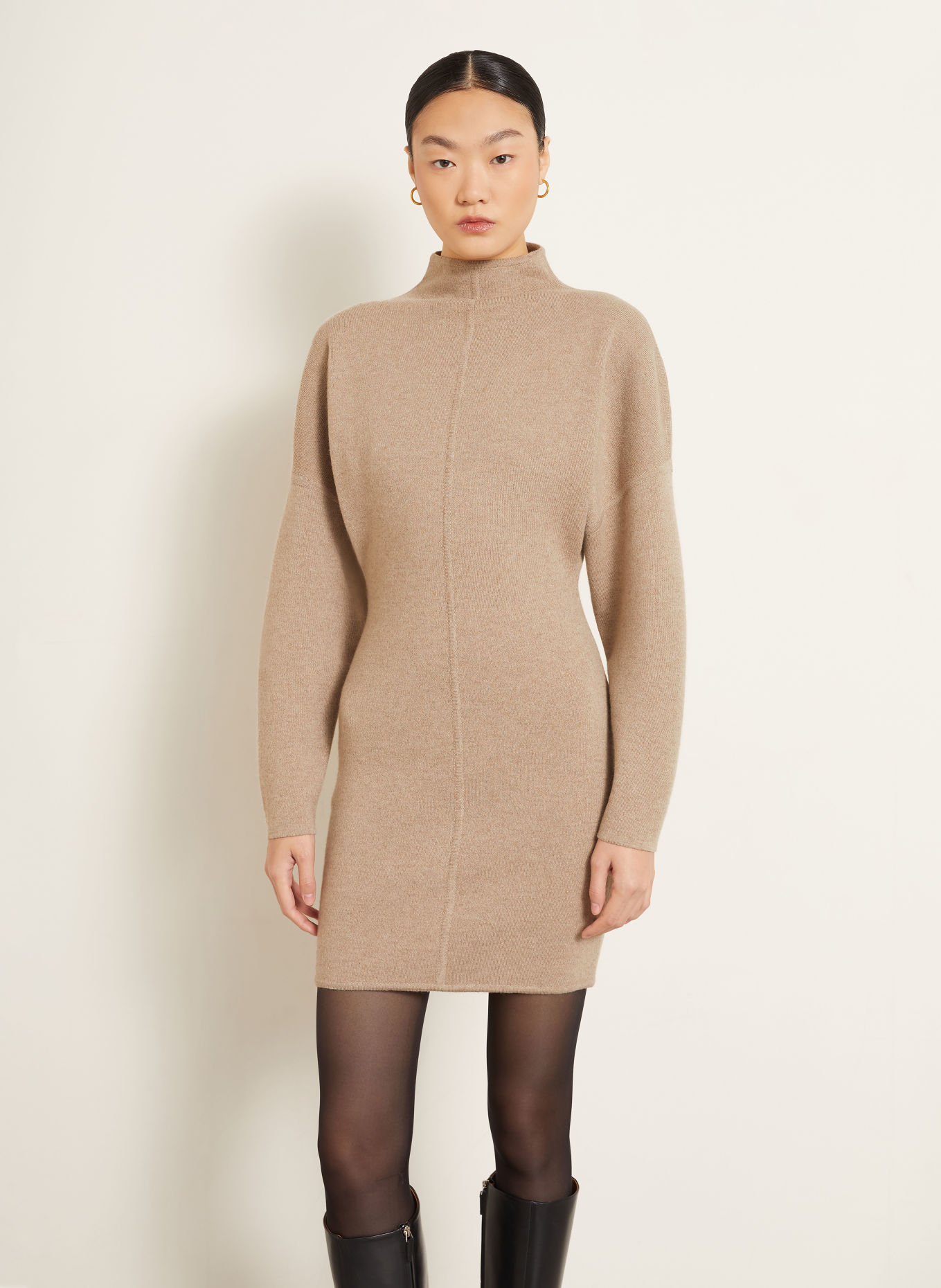Max Mara Gebreide jurk RACCONTO met kasjmier: BEIGE
