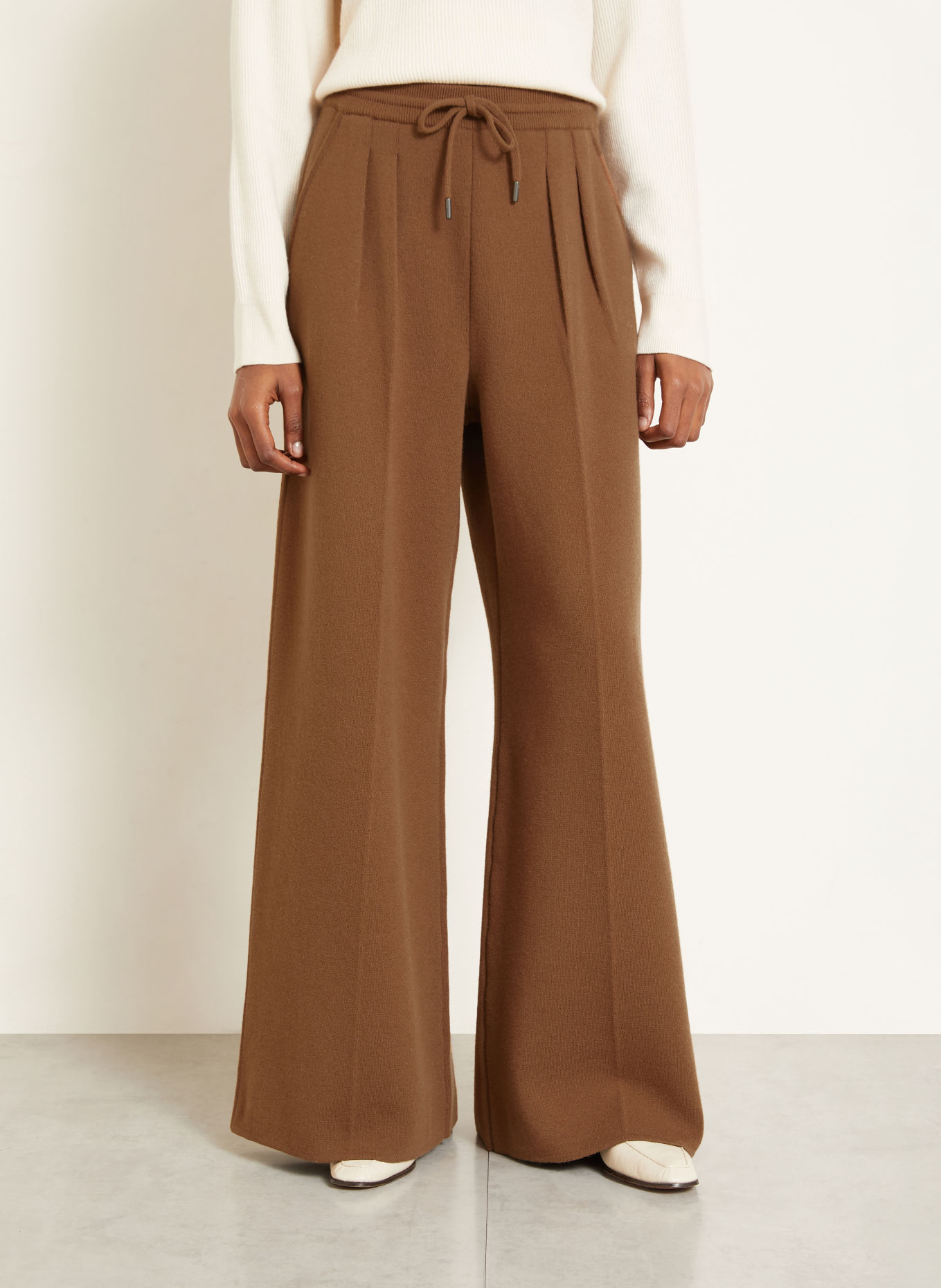 Max Mara Strickhose FUNALE mit Cashmere: BRAUN