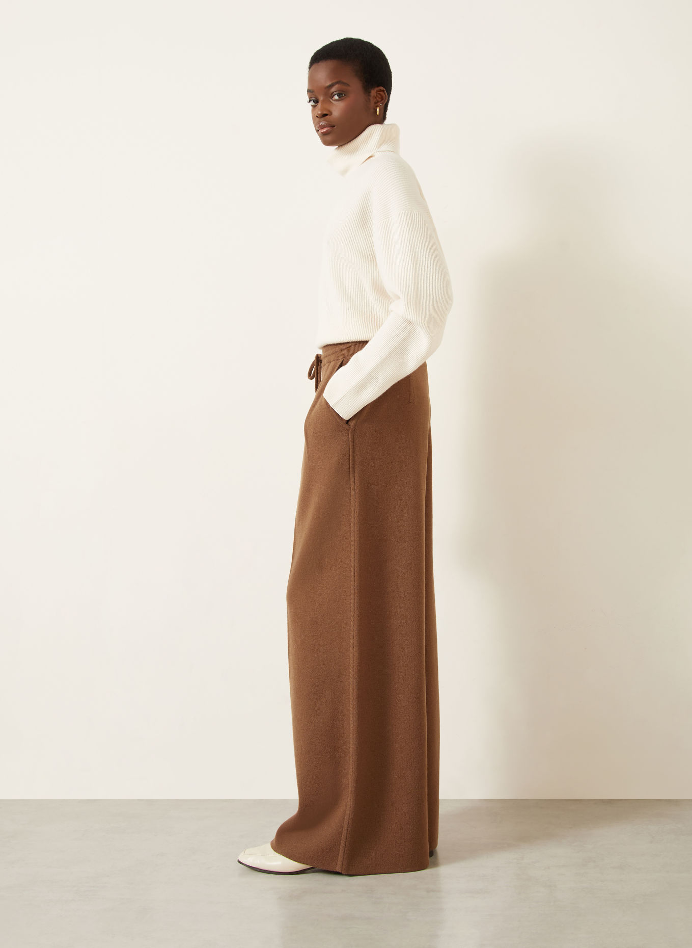 Max Mara Strickhose FUNALE mit Cashmere: BRAUN