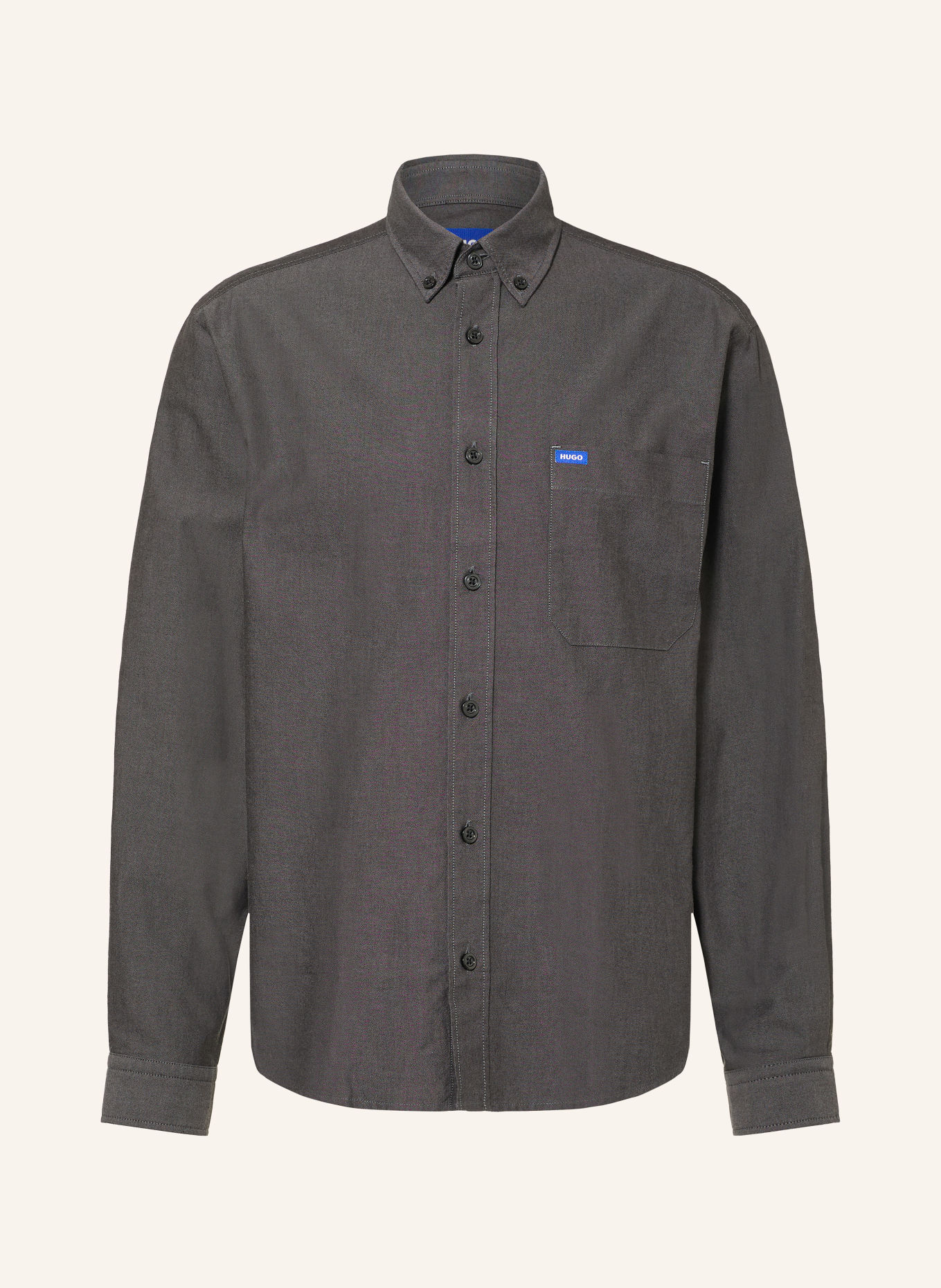 HUGO EBALTO Comfort Fit Shirt: DARK GRAY