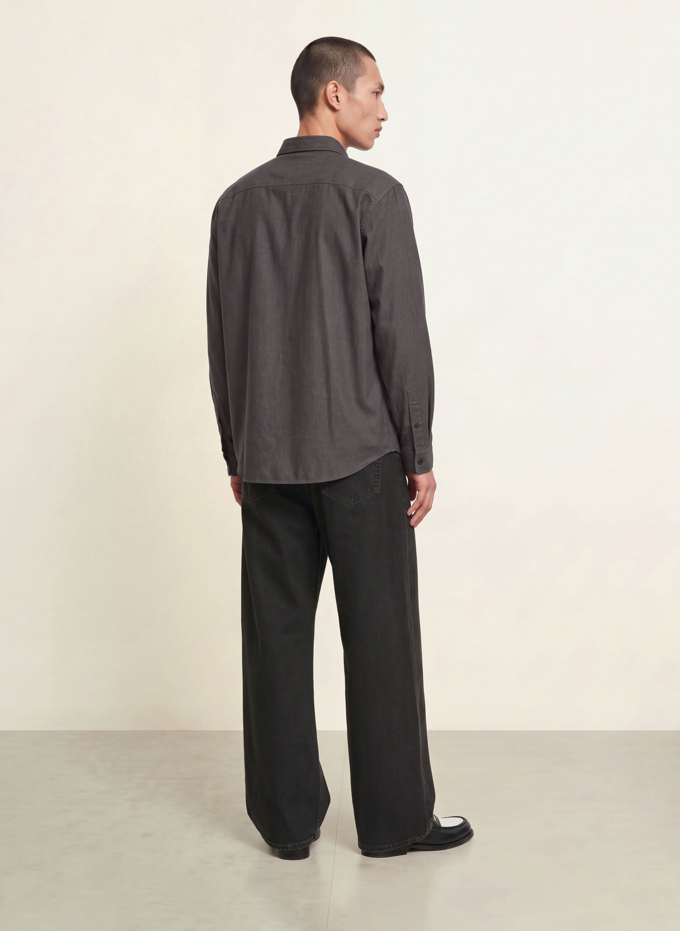 HUGO EBALTO Comfort Fit Shirt: DARK GRAY