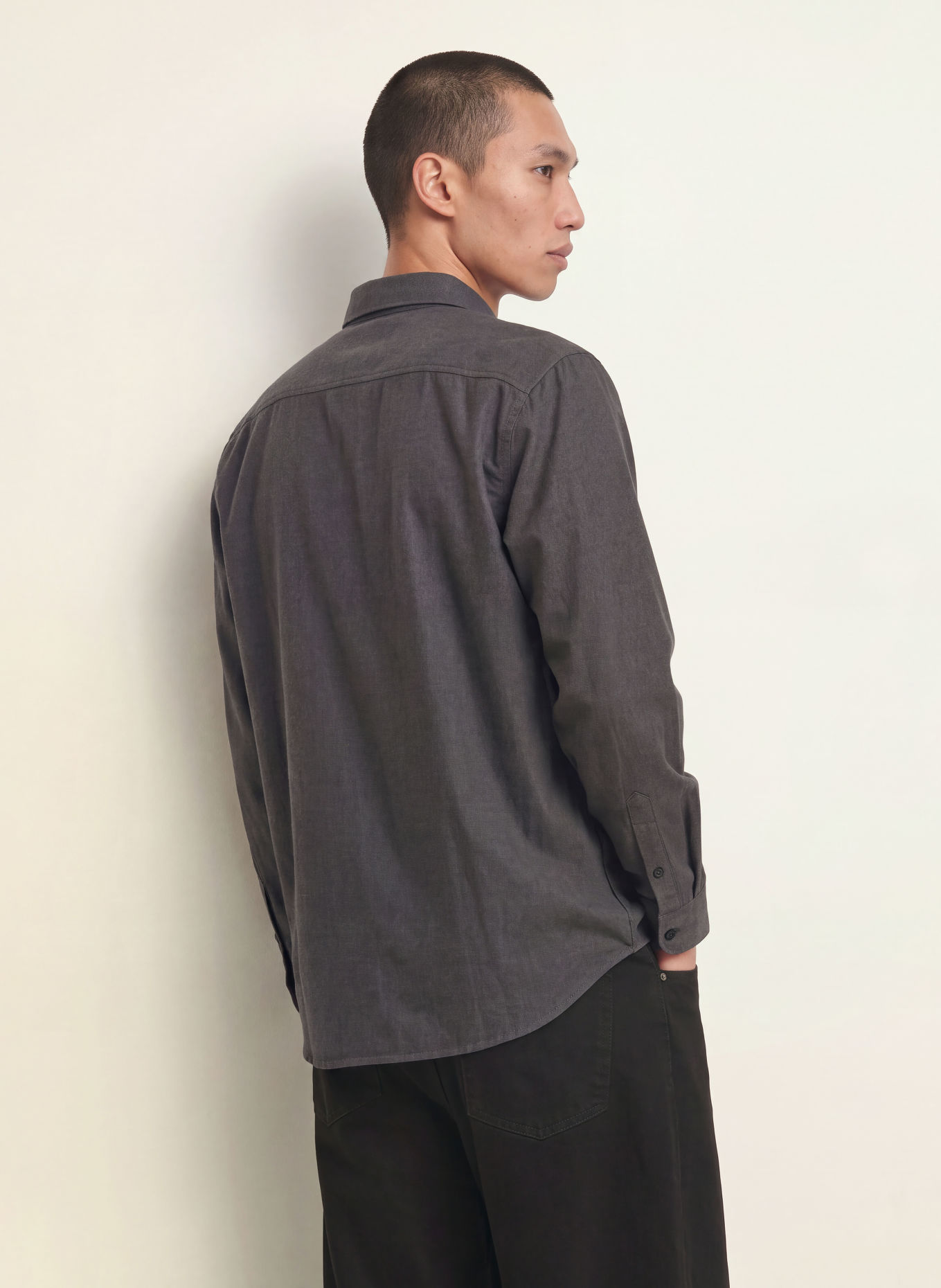 HUGO EBALTO Comfort Fit Shirt: DARK GRAY