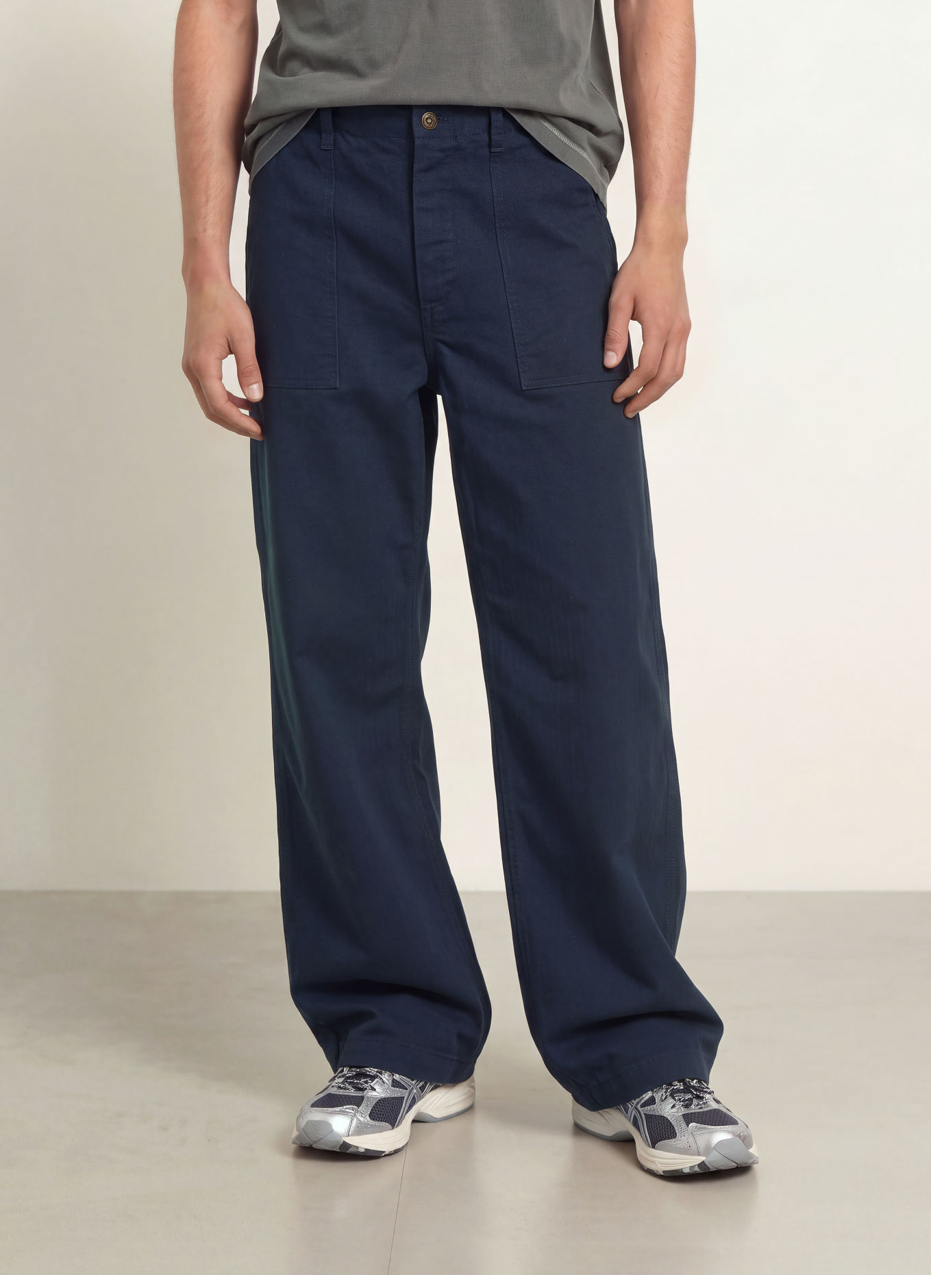 HUGO Chino RANKO Regular Fit: DUNKELBLAU