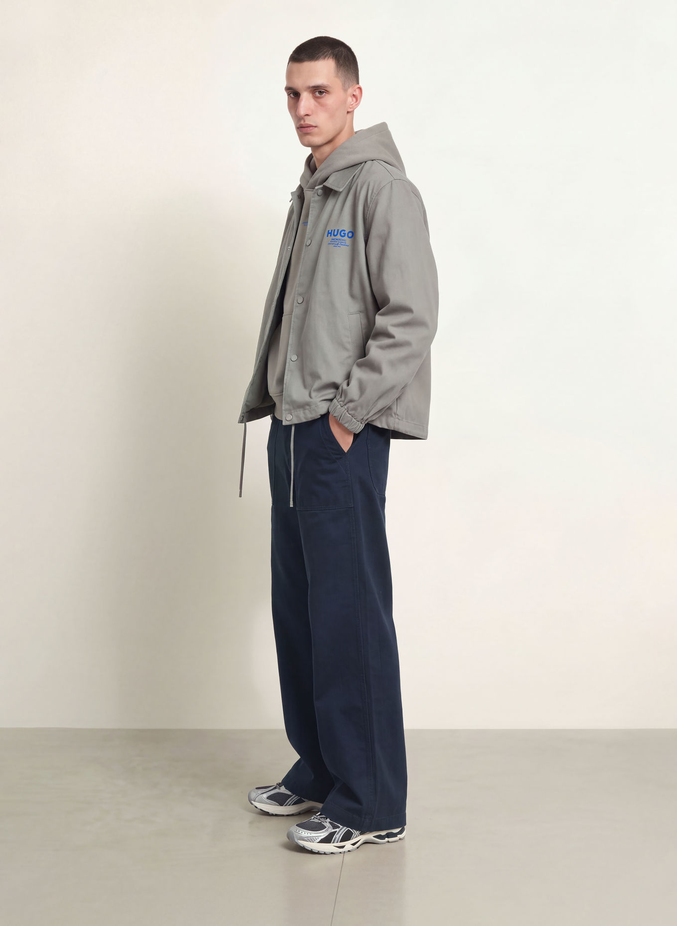 HUGO Chino RANKO Regular Fit: DUNKELBLAU