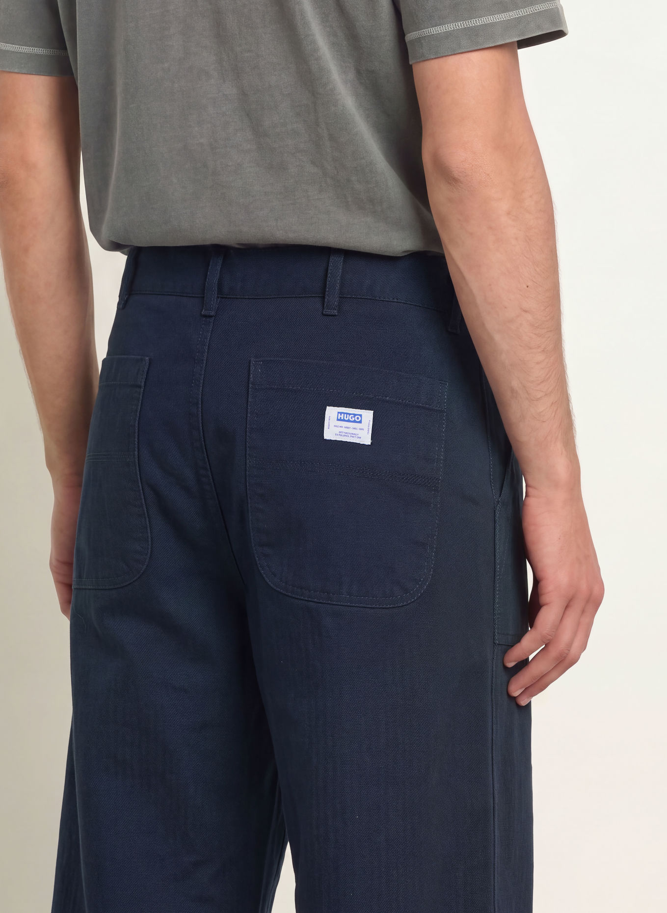 HUGO Chino RANKO Regular Fit: DUNKELBLAU