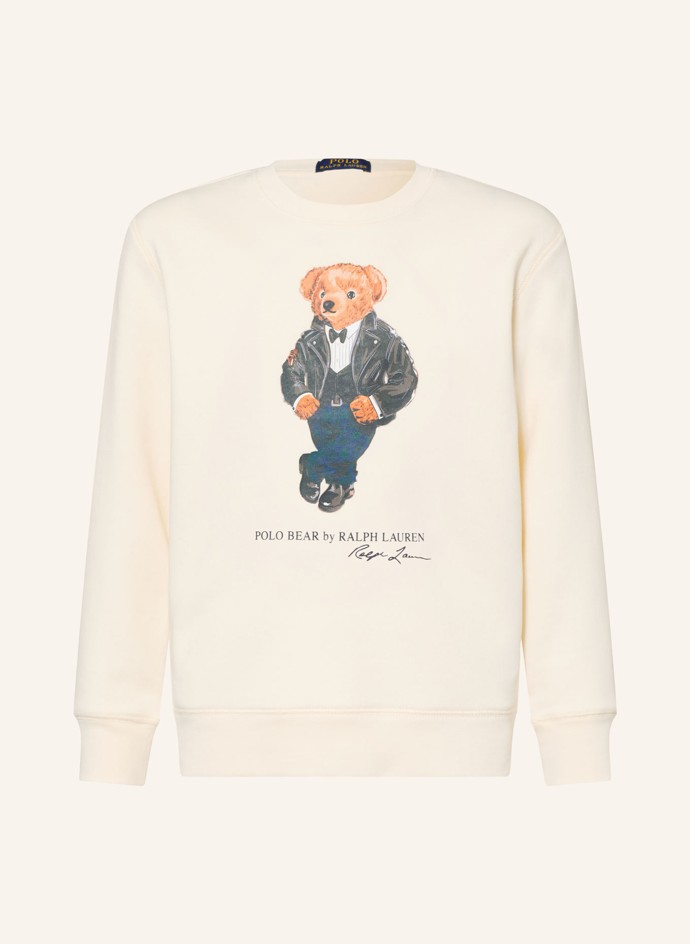 POLO RALPH LAUREN Sweatshirt: CREAM / BROWN / BLACK