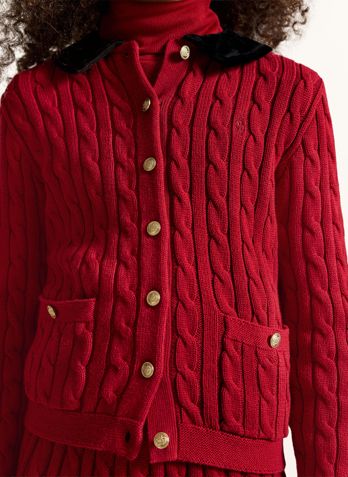 POLO RALPH LAUREN Kardigan: CZERWONY / CZARNY