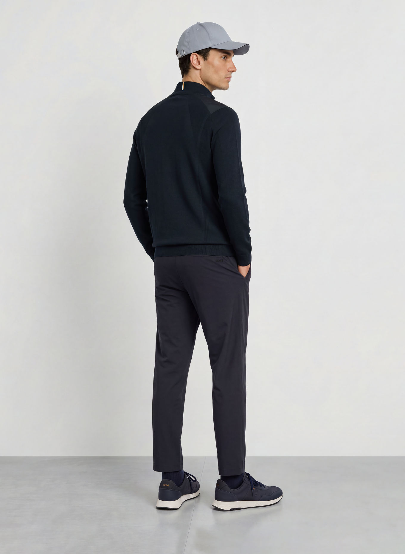BOSS Half-zip sweater RANK: DARK BLUE