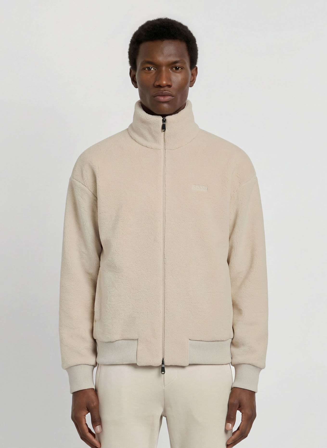 BOSS Fleecejacke TEDDY: BEIGE