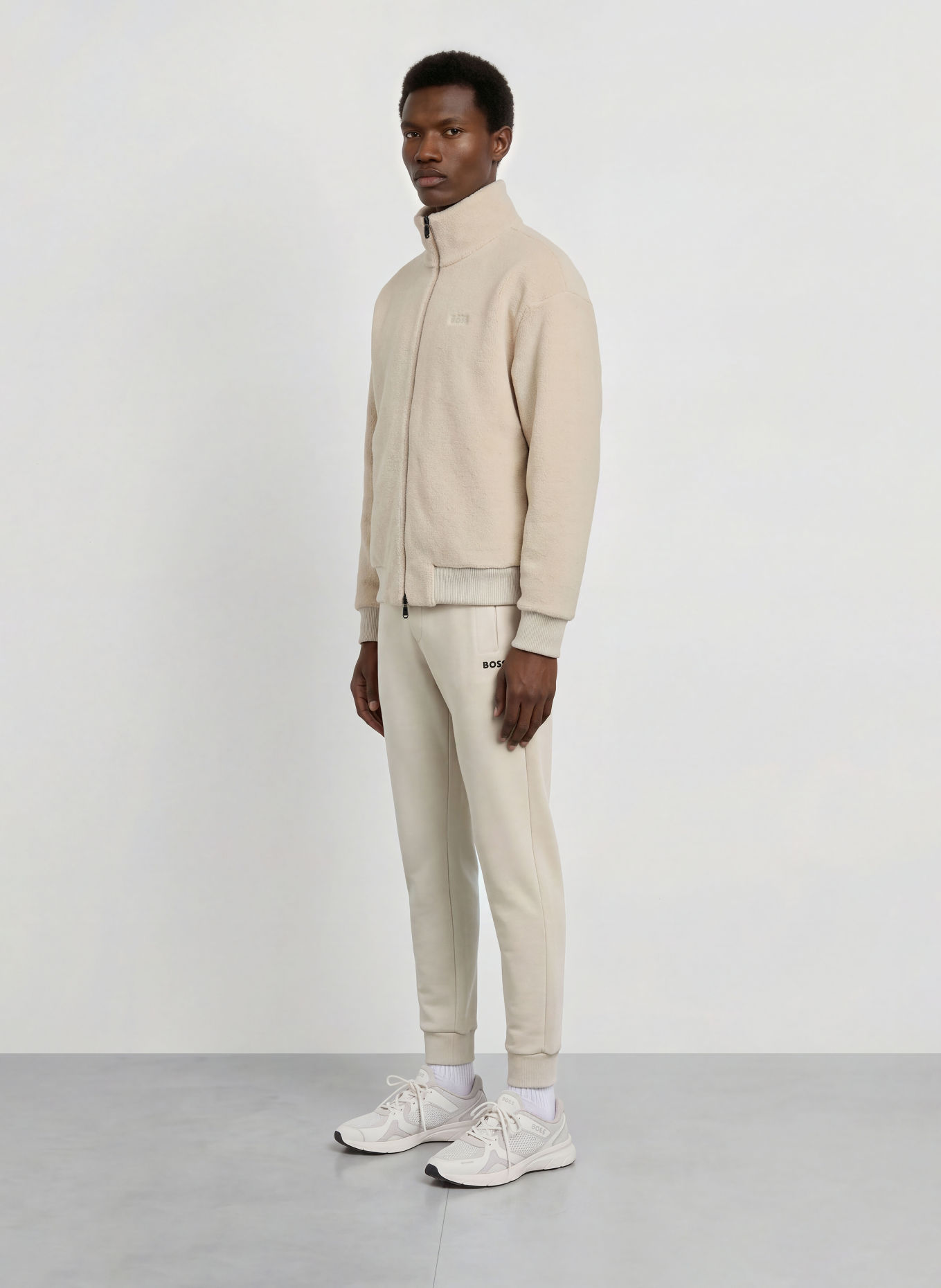 BOSS Fleecejacke TEDDY: BEIGE
