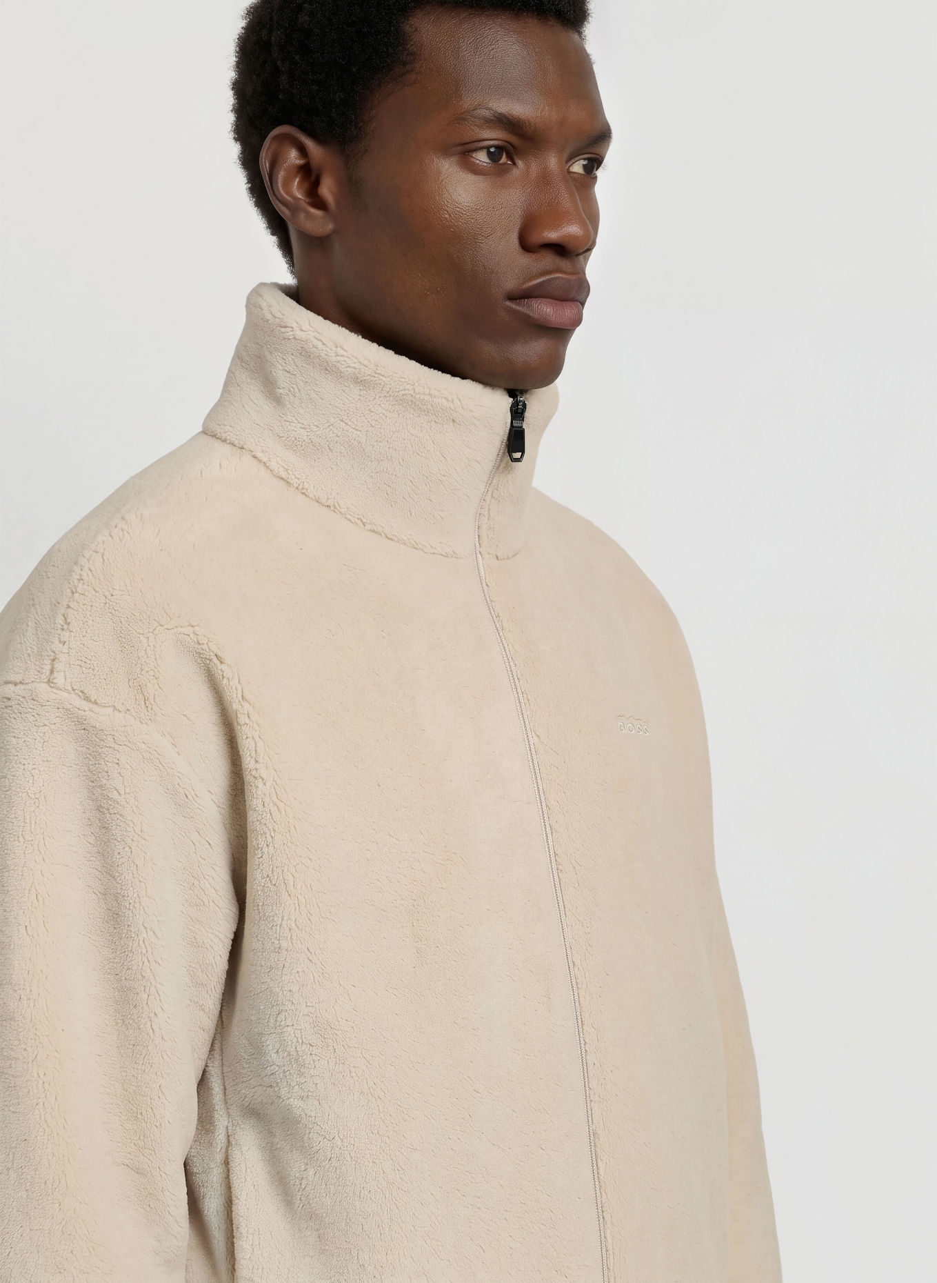 BOSS Fleecejacke TEDDY: BEIGE