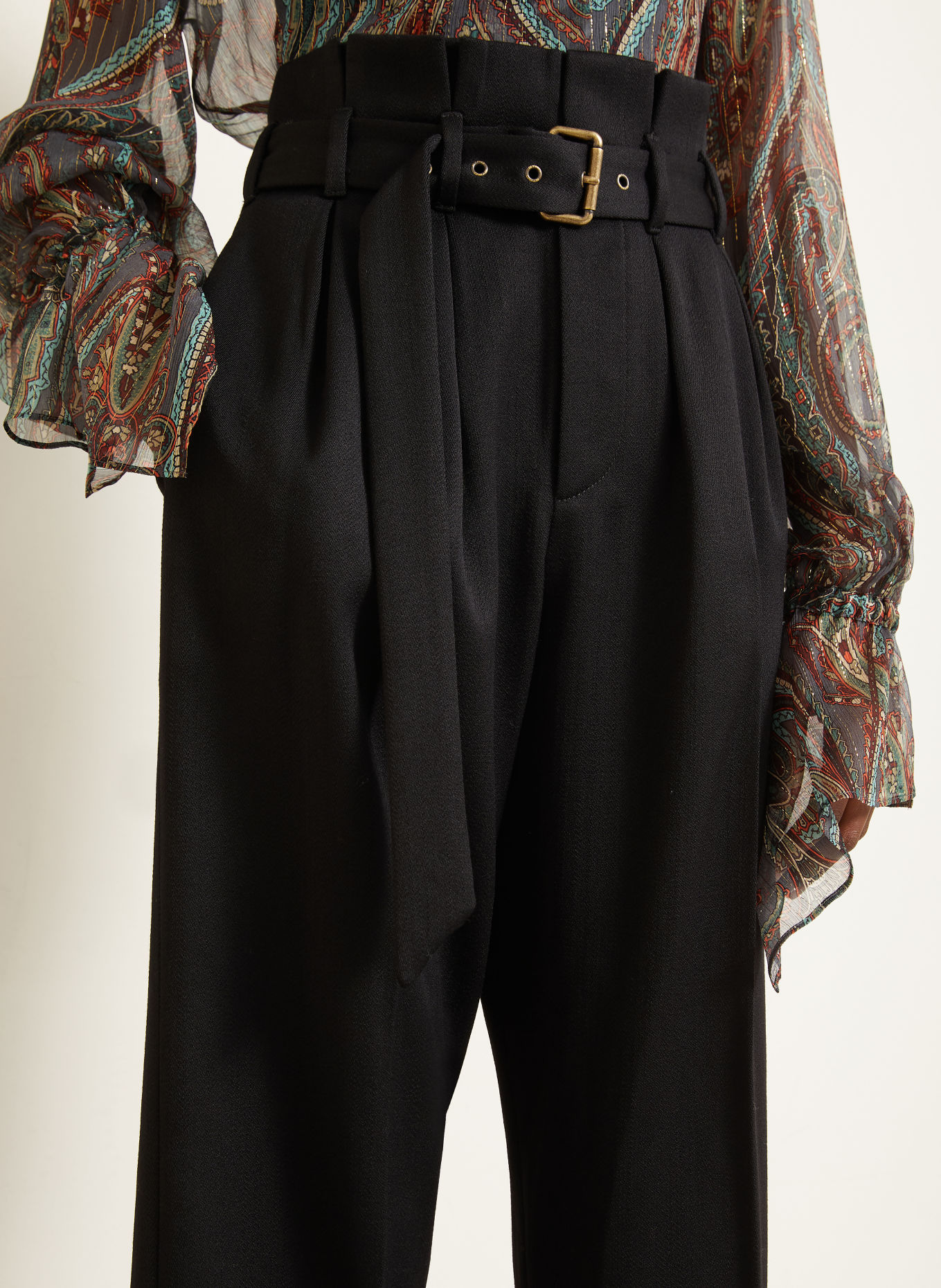 ETRO Pantaloni cu talie înaltă: NEGRU
