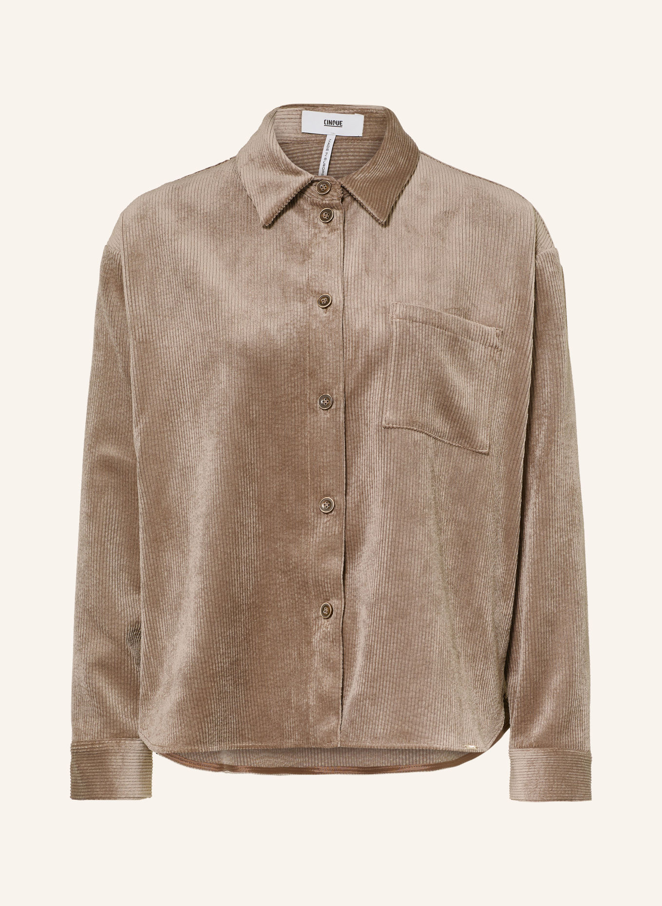CINQUE CITARI corduroy shirt blouse: GRAY