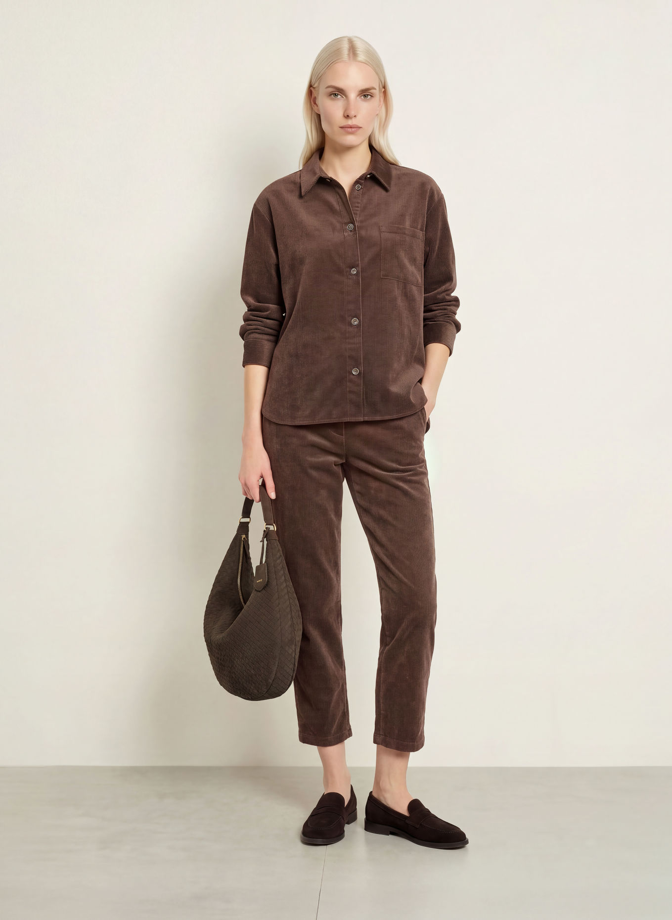 CINQUE Cordbroek CISLYO: MARRON FONCÉ