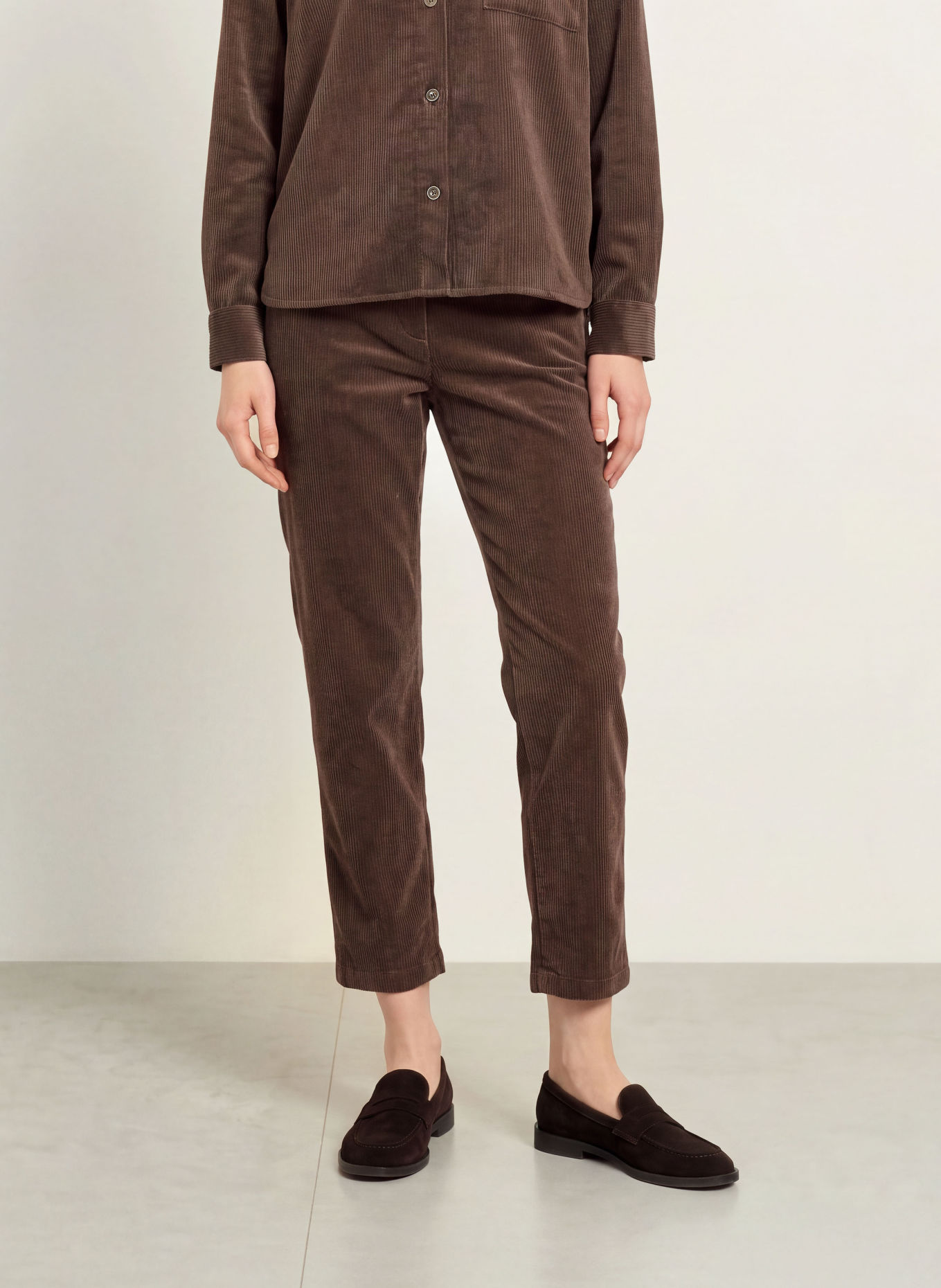 CINQUE Cordbroek CISLYO: MARRON FONCÉ