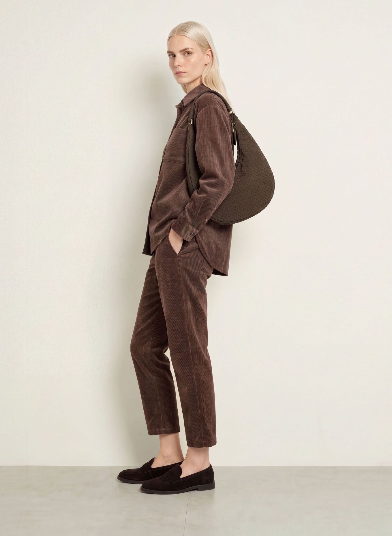 CINQUE Cordbroek CISLYO: MARRON FONCÉ