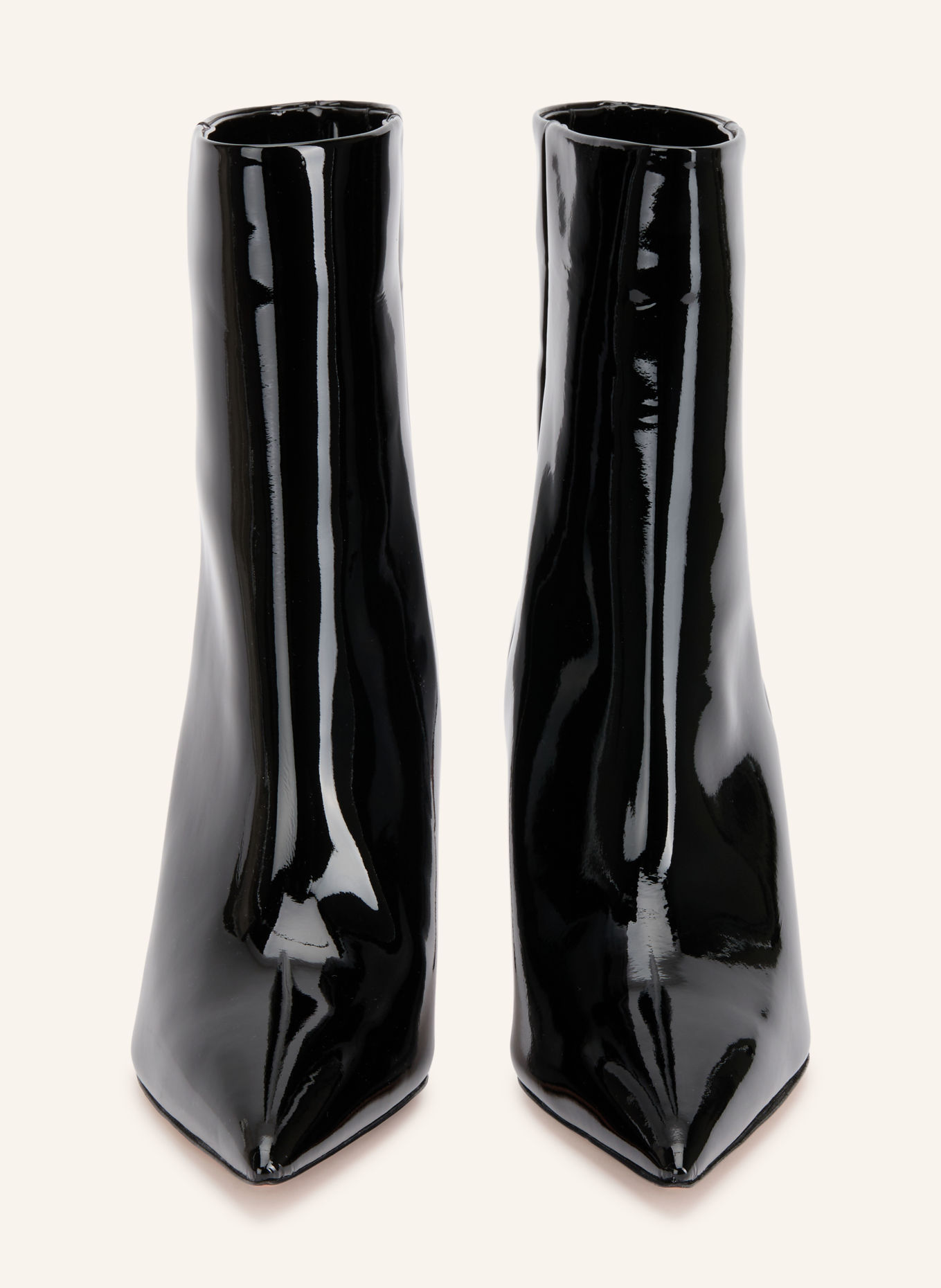 AQUAZZURA HARPER Patent leather ankle boots: BLACK
