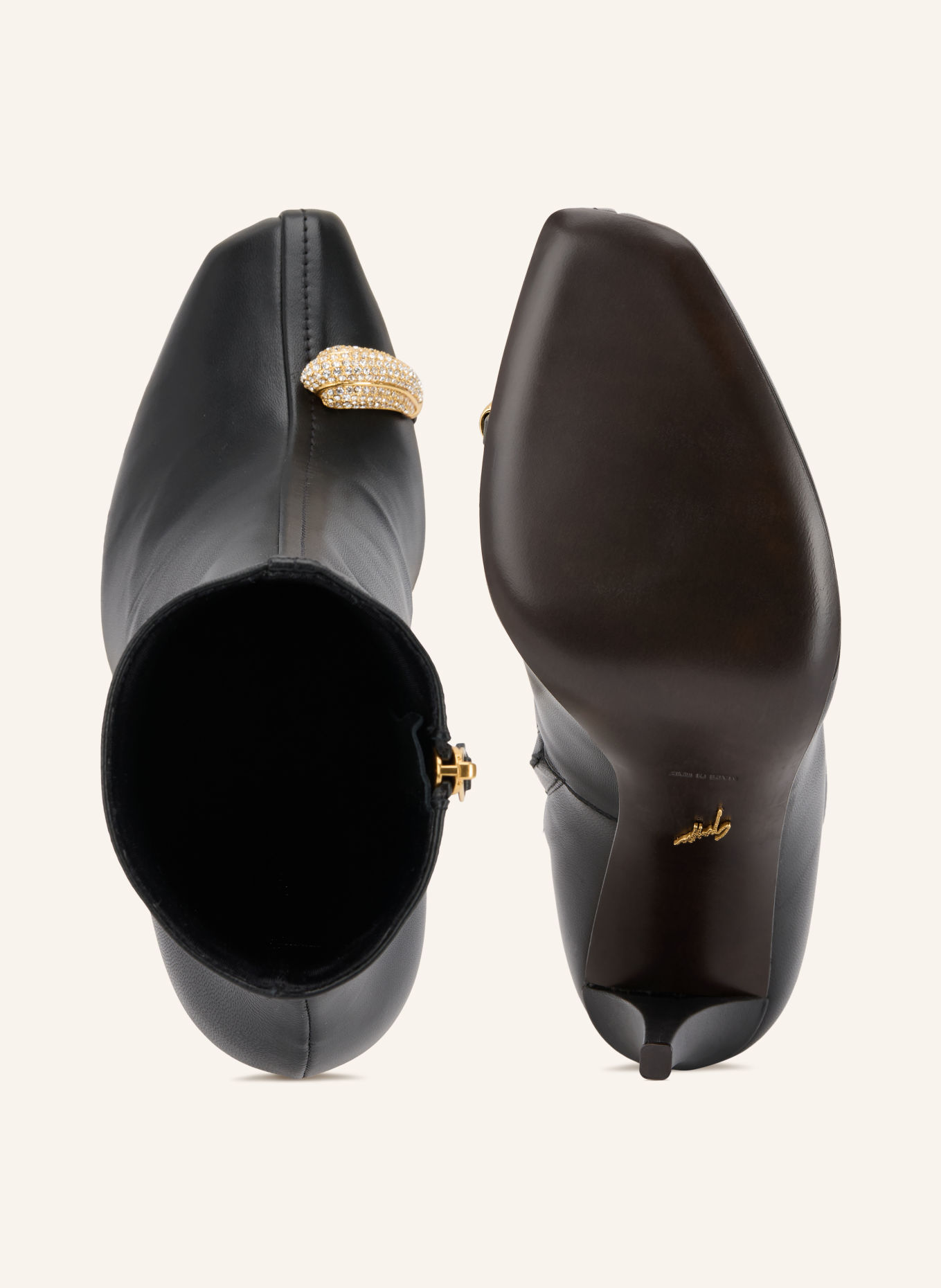 GIUSEPPE ZANOTTI DESIGN Ankelstövletter MANHATTAN med strass: SVART
