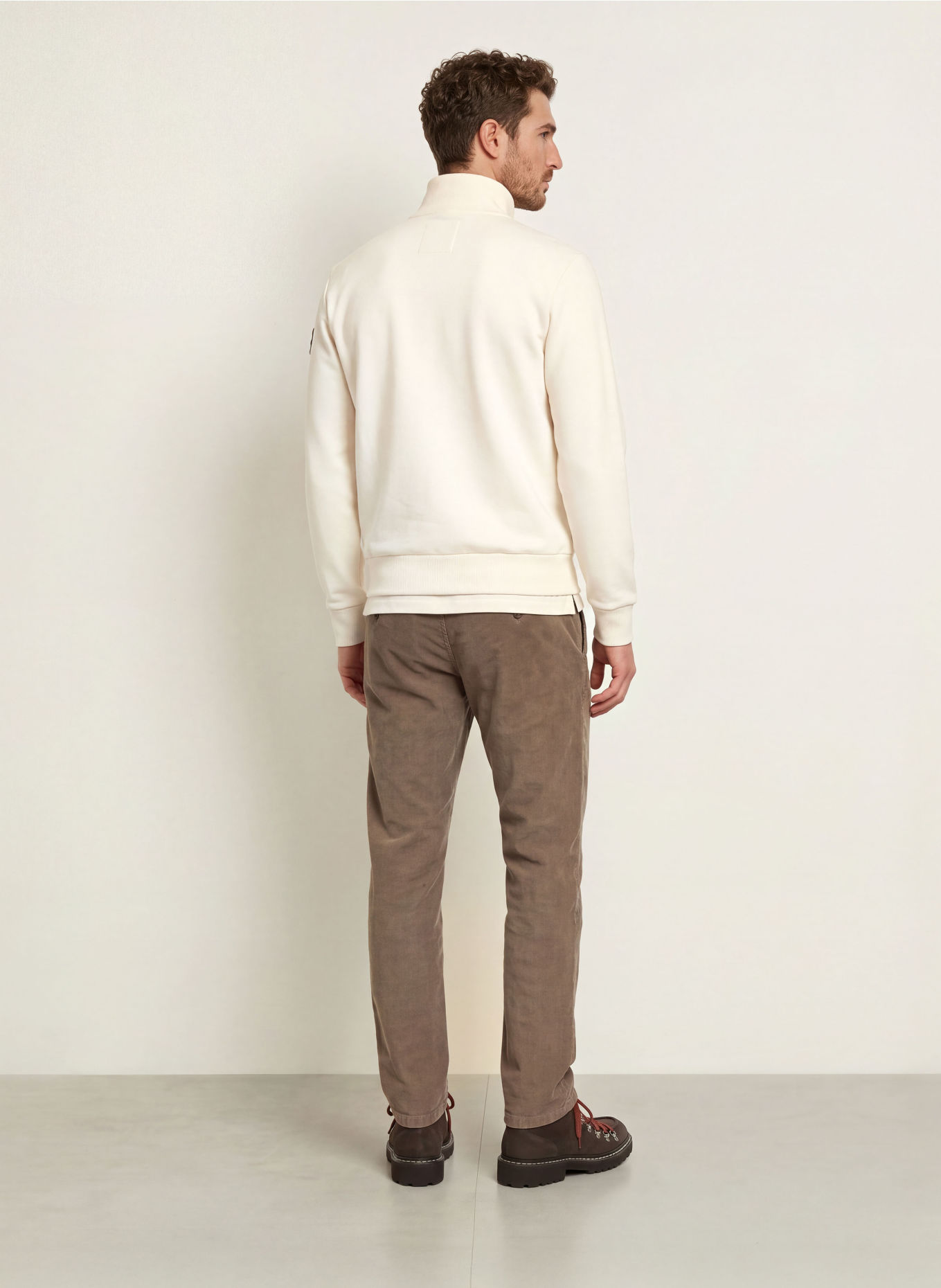 COLMAR Half-zip sweatshirt: WHITE / DARK RED
