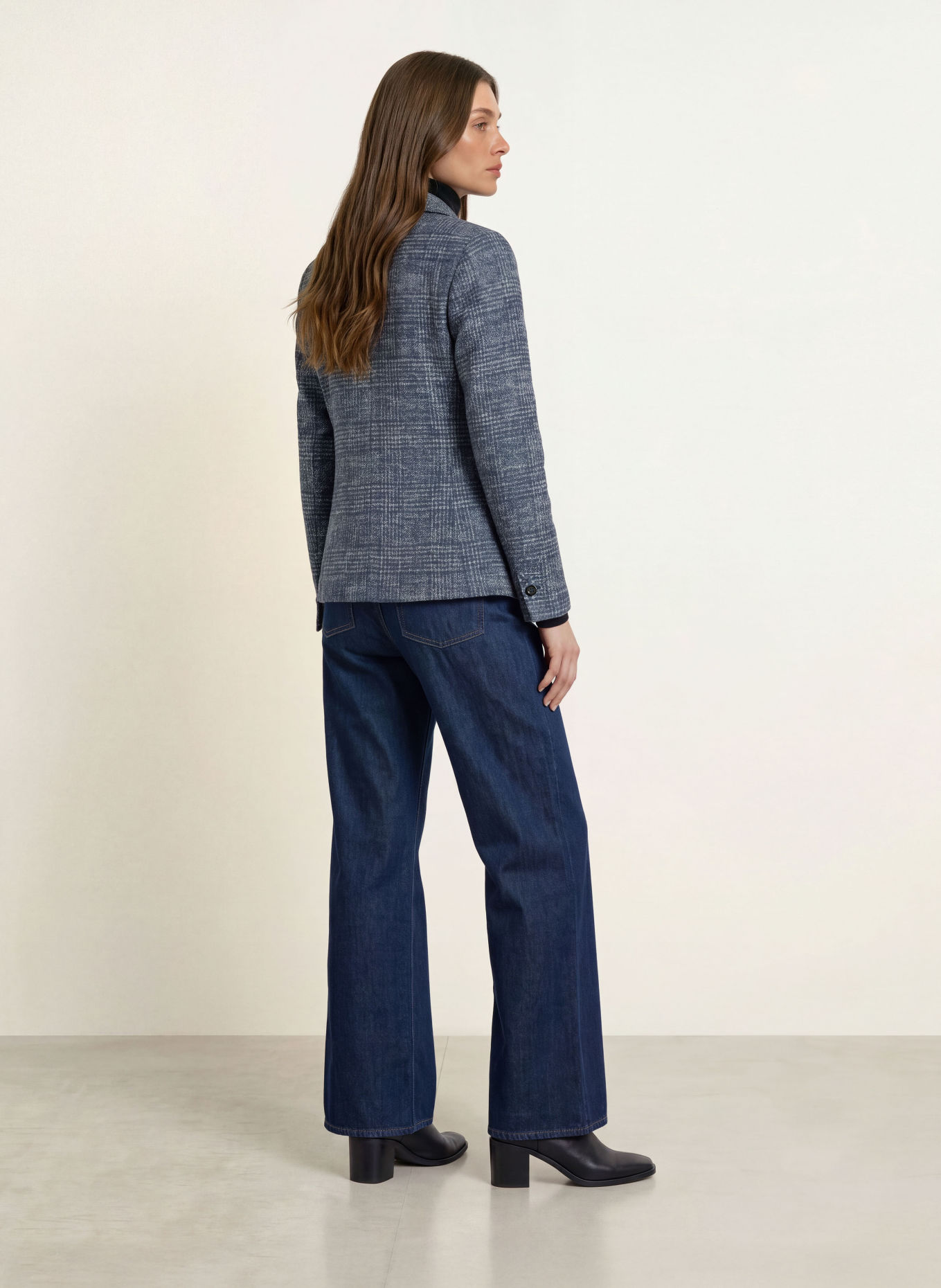 CIRCOLO 1901 Blazer din alpaca: ALBASTRU ÎNCHIS / GRI ÎNCHIS / NEGRU