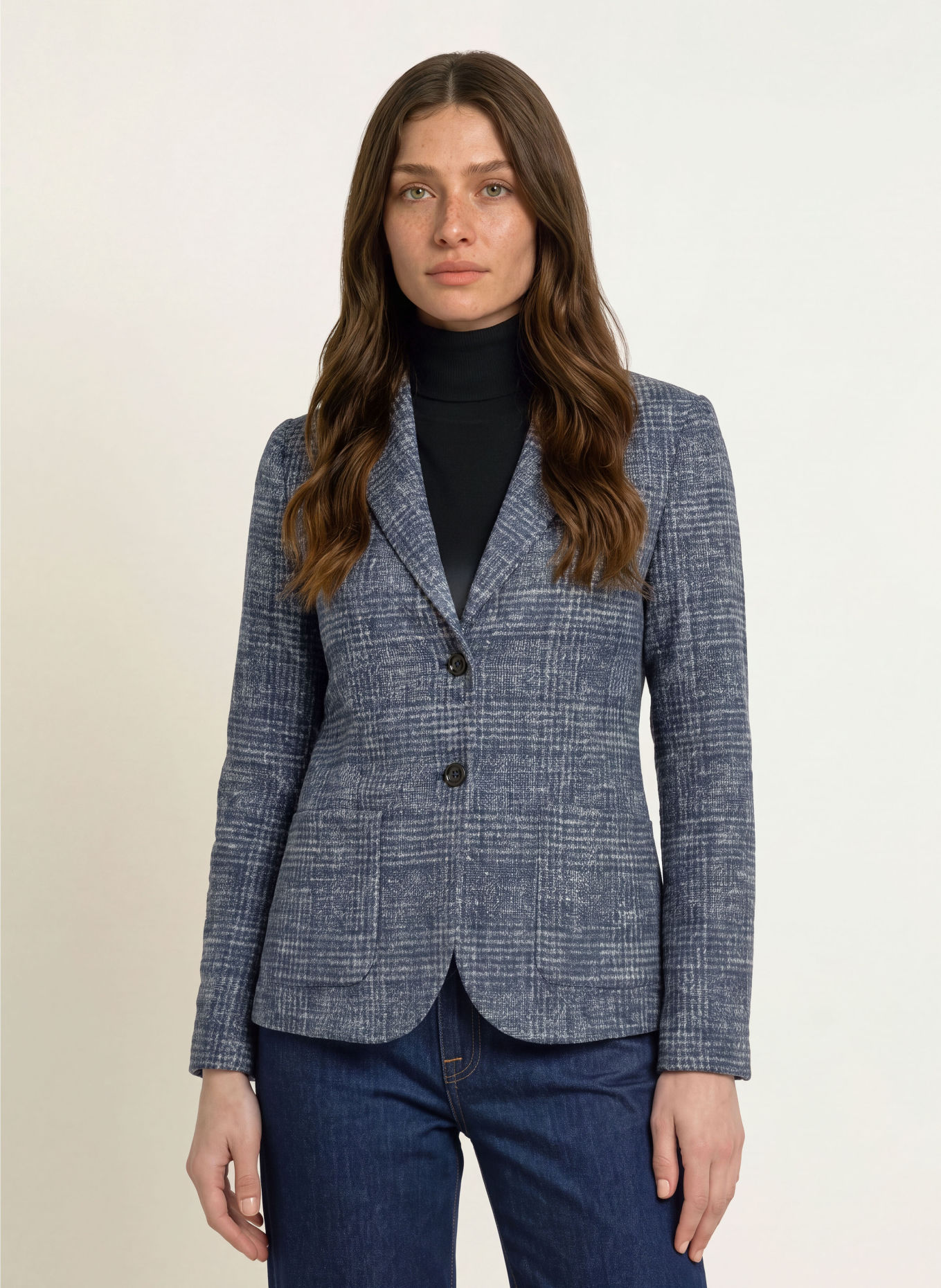 CIRCOLO 1901 Blazer din alpaca: ALBASTRU ÎNCHIS / GRI ÎNCHIS / NEGRU