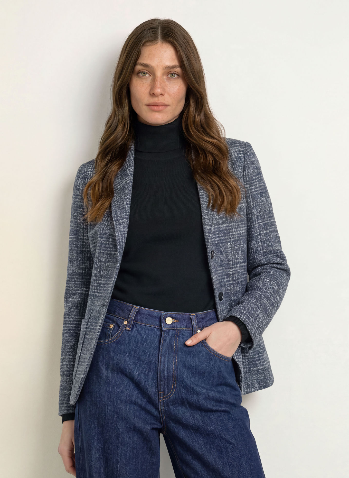 CIRCOLO 1901 Blazer din alpaca: ALBASTRU ÎNCHIS / GRI ÎNCHIS / NEGRU
