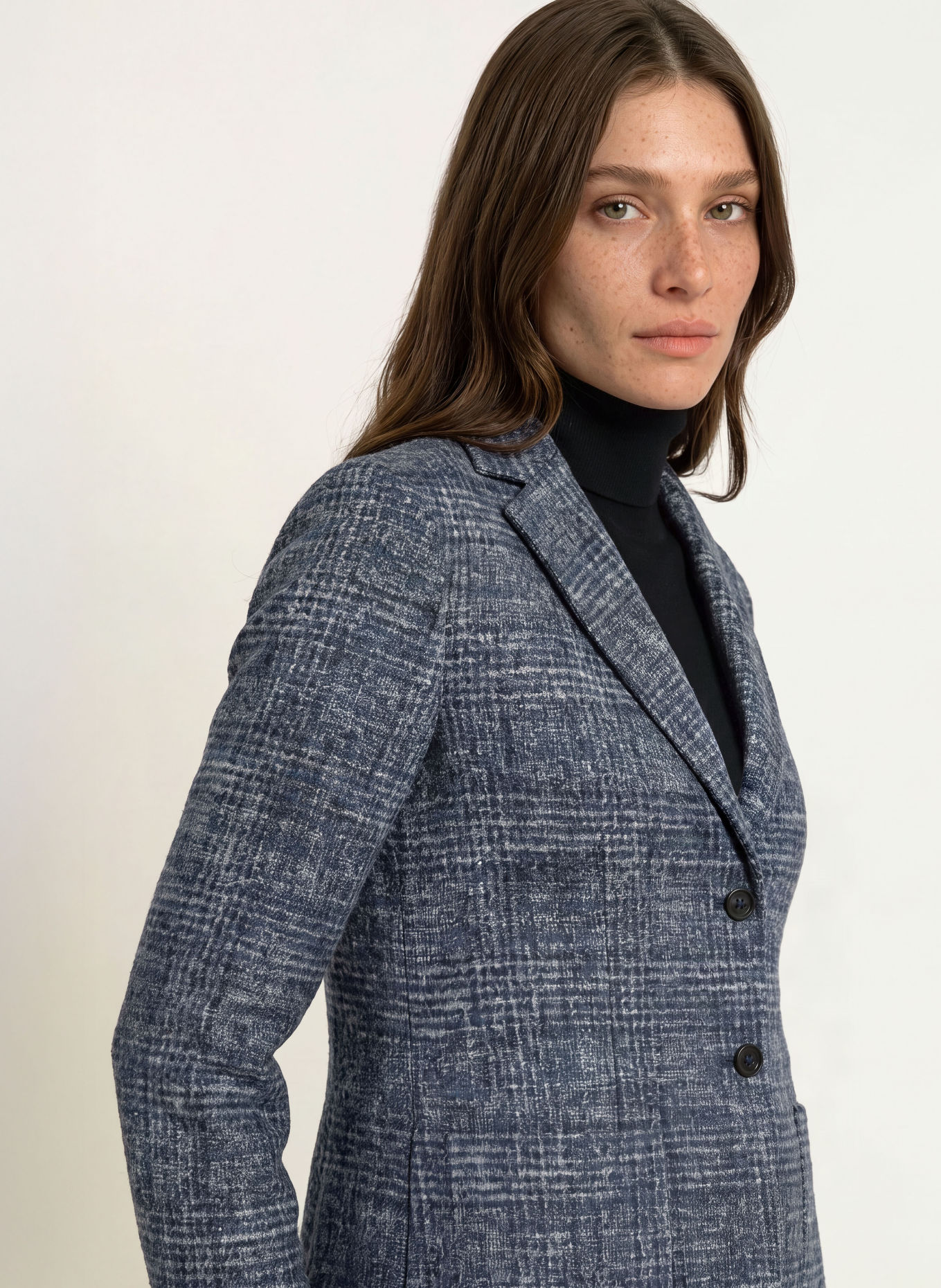 CIRCOLO 1901 Blazer din alpaca: ALBASTRU ÎNCHIS / GRI ÎNCHIS / NEGRU