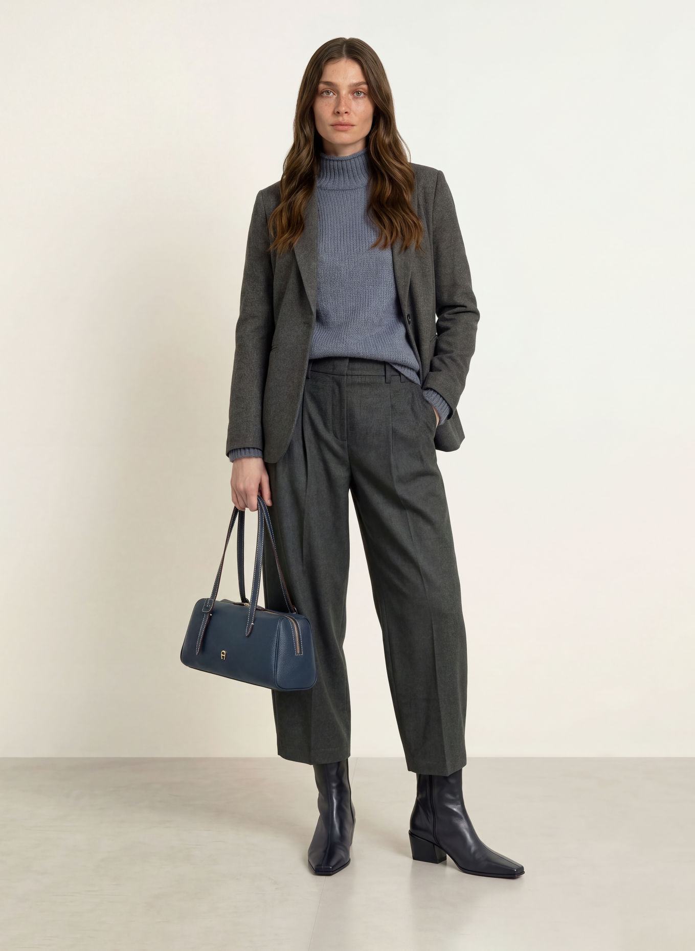 CIRCOLO 1901 Jersey Blazer: DARK GRAY
