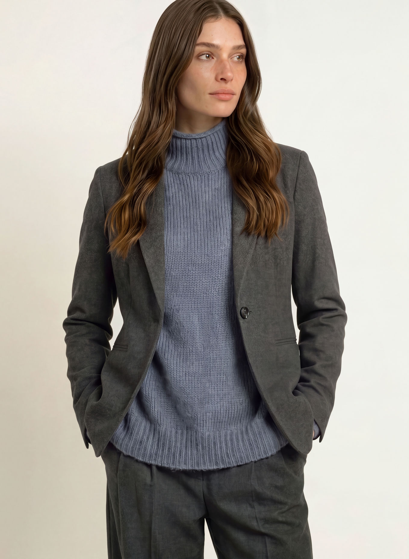 CIRCOLO 1901 Jersey Blazer: DARK GRAY
