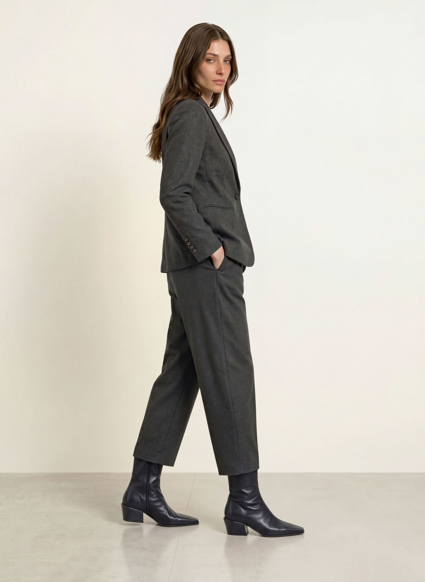 CIRCOLO 1901 Jersey Blazer: DARK GRAY