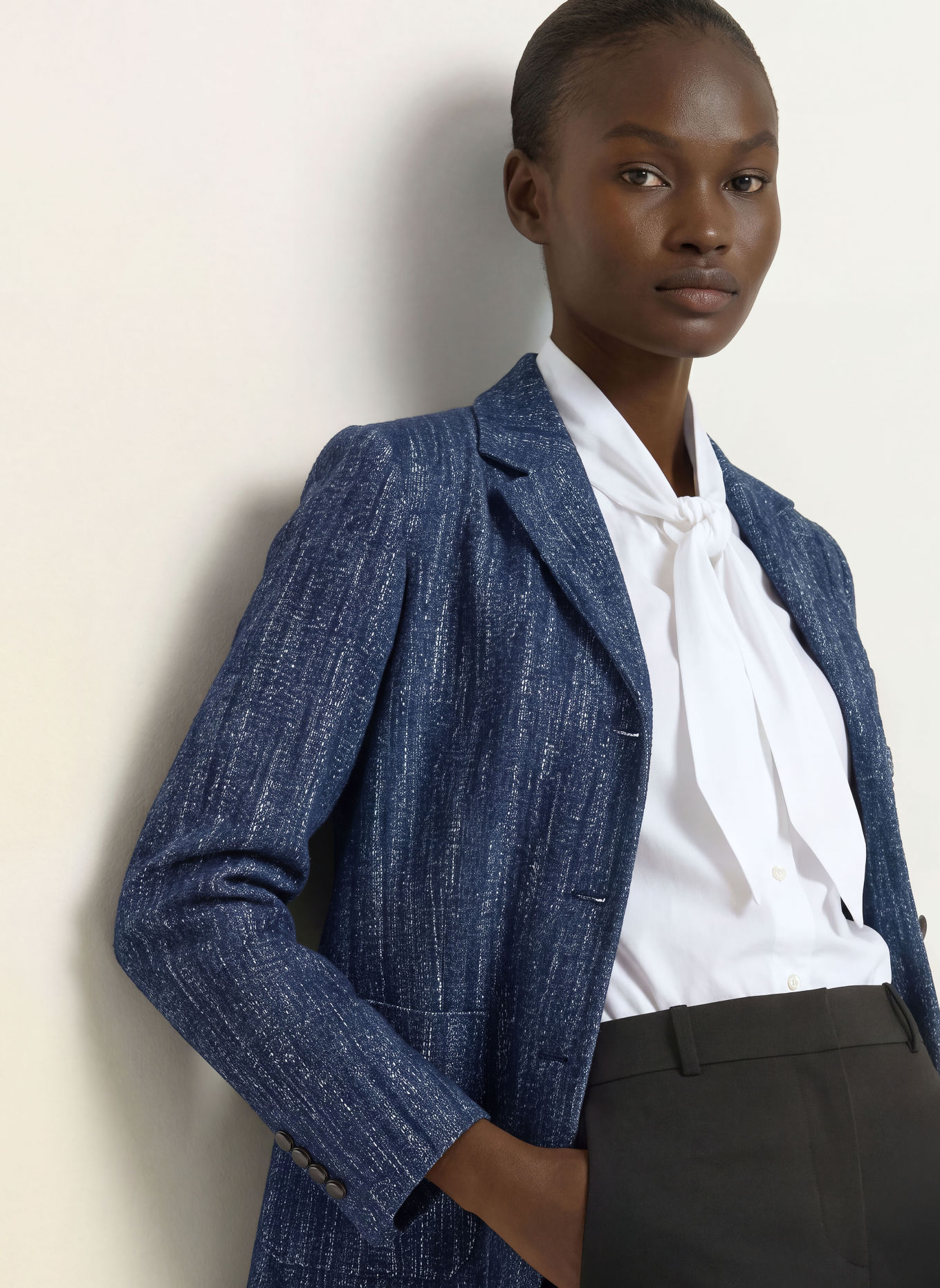 CIRCOLO 1901 Blazer cu aspect de denim: ALBASTRU ÎNCHIS