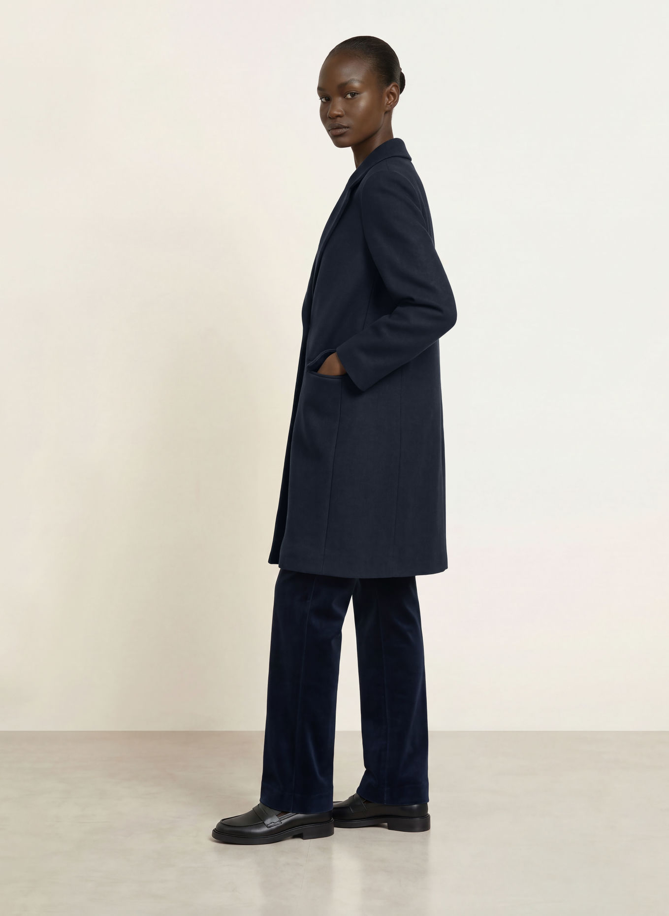 CIRCOLO 1901 Wool coat: DARK BLUE