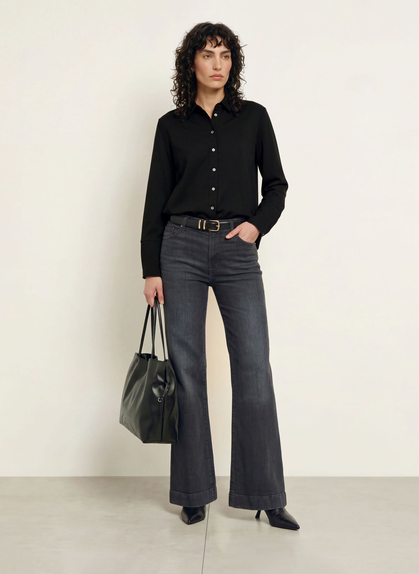 ROBERT FRIEDMAN Hemdbluse TINY: SCHWARZ