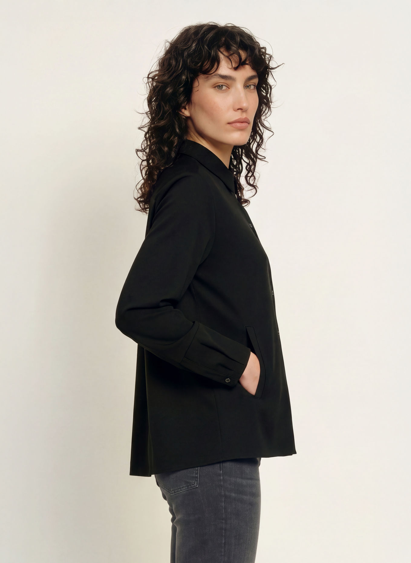 ROBERT FRIEDMAN Hemdbluse TINY: SCHWARZ