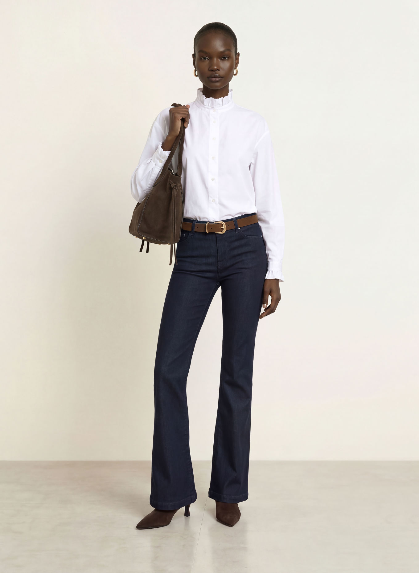 ROBERT FRIEDMAN Blus med volanger: VIT