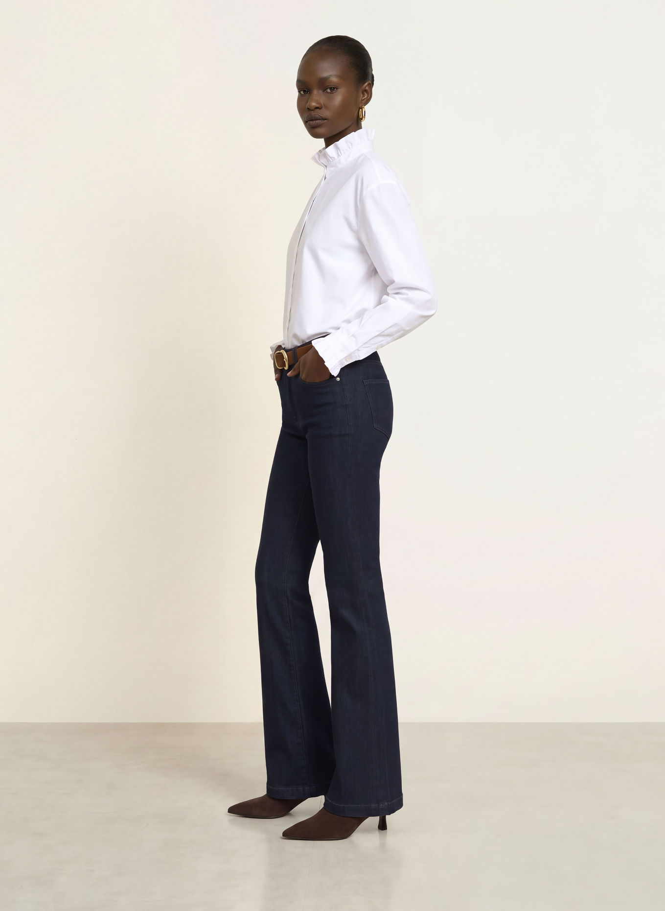 ROBERT FRIEDMAN Blus med volanger: VIT