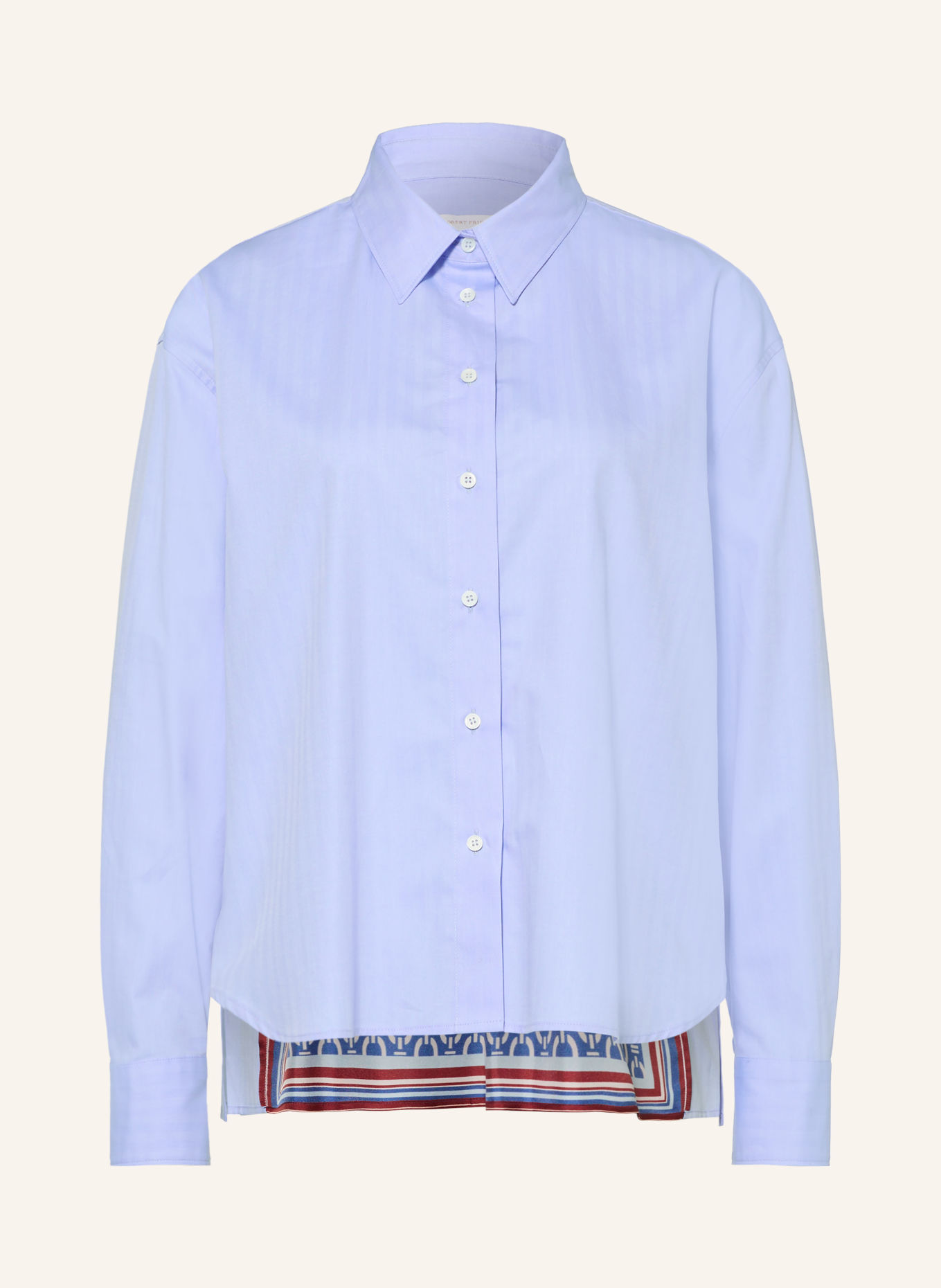 ROBERT FRIEDMAN Hemdbluse MILA: HELLBLAU / DUNKELROT / DUNKELBLAU