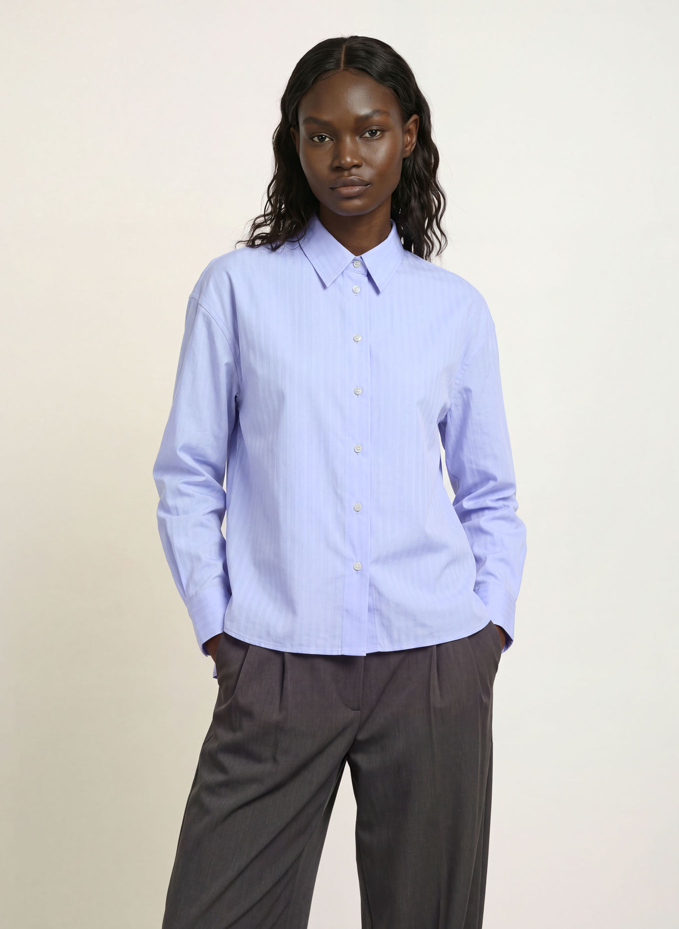 ROBERT FRIEDMAN Hemdbluse MILA: HELLBLAU / DUNKELROT / DUNKELBLAU