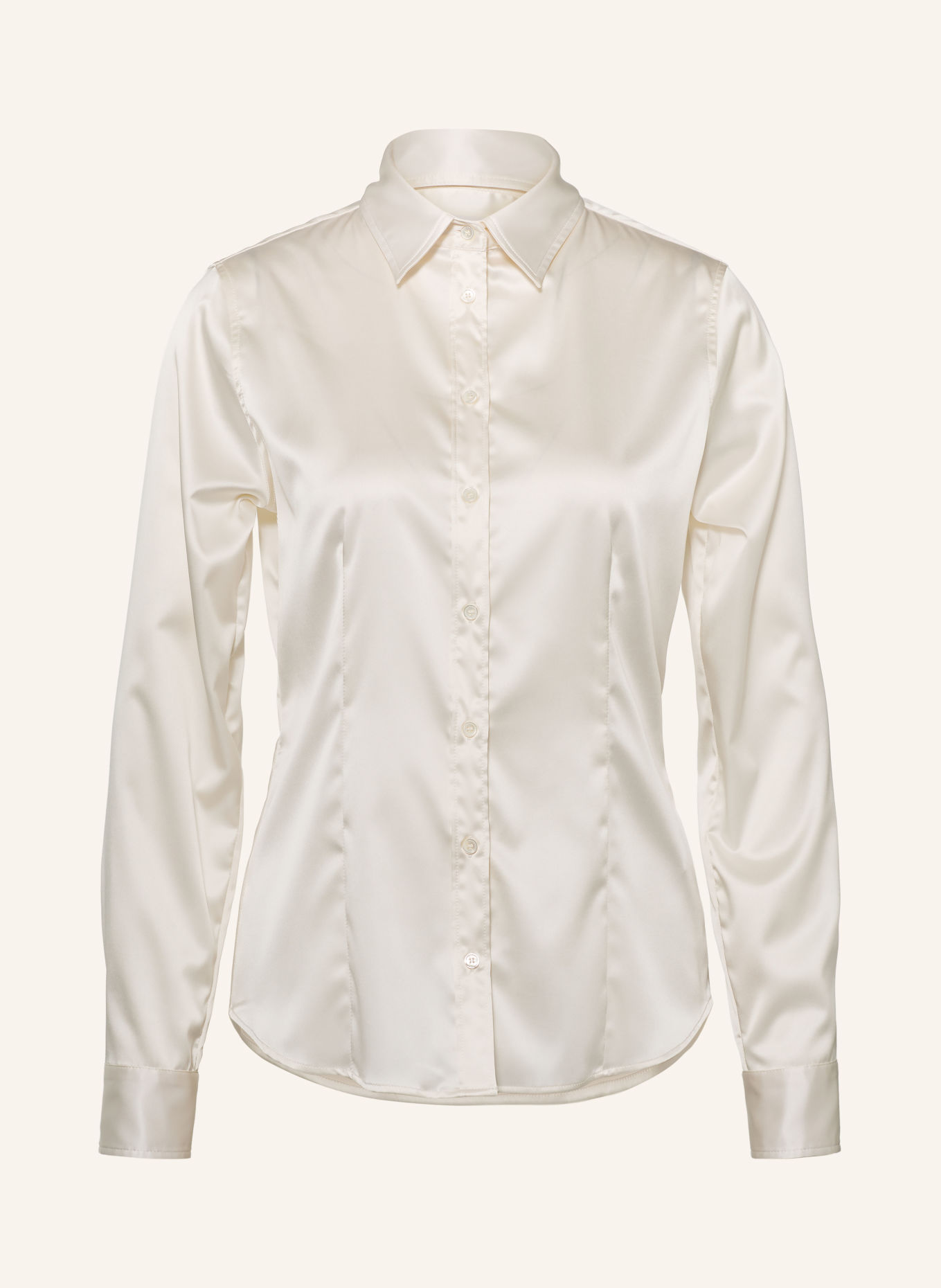 ROBERT FRIEDMAN AGATA Satin Shirt blouse: CREAM