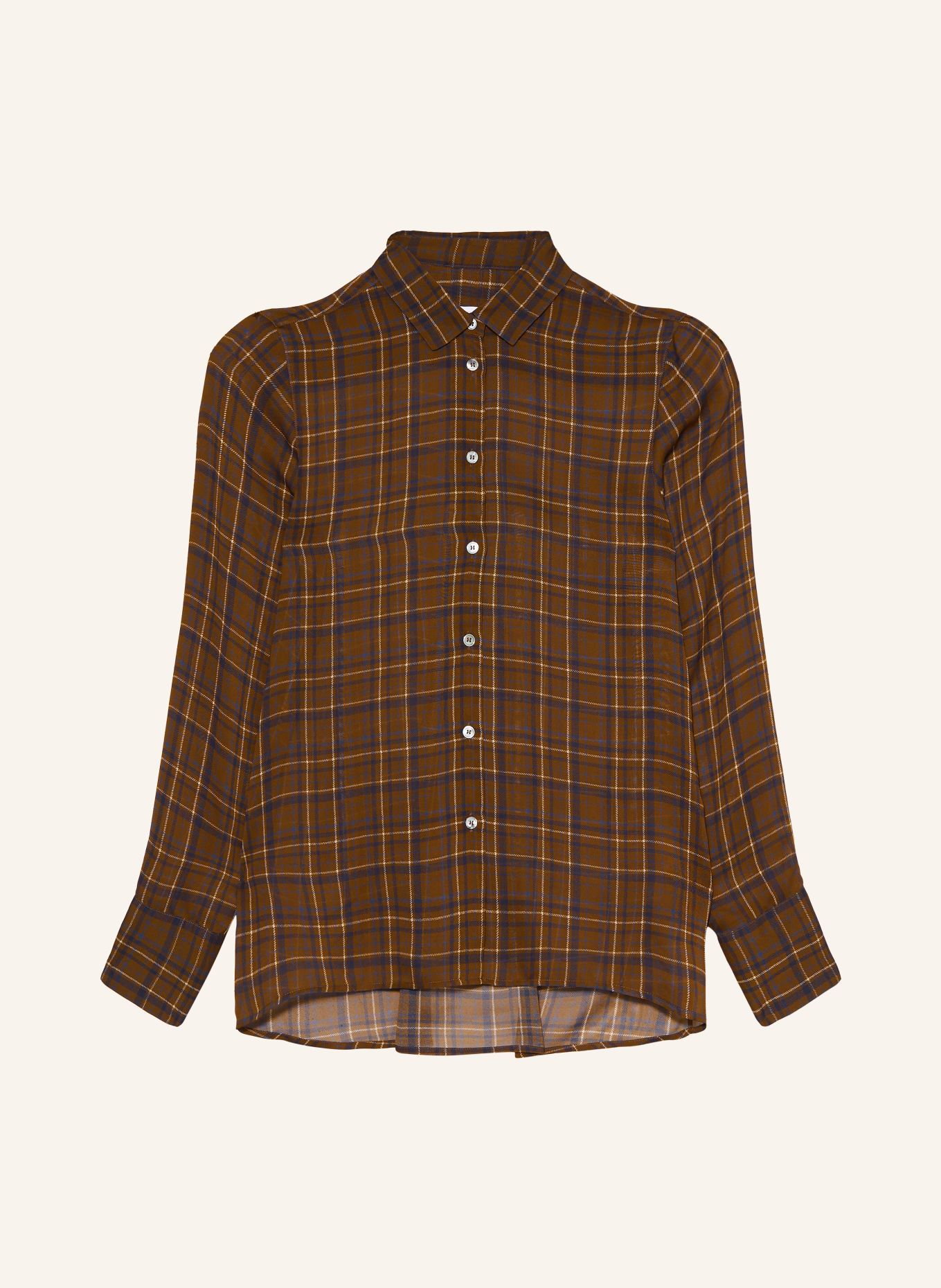 ROBERT FRIEDMAN Chemisier: MARRON FONCÉ / BEIGE / BLEU FONCÉ