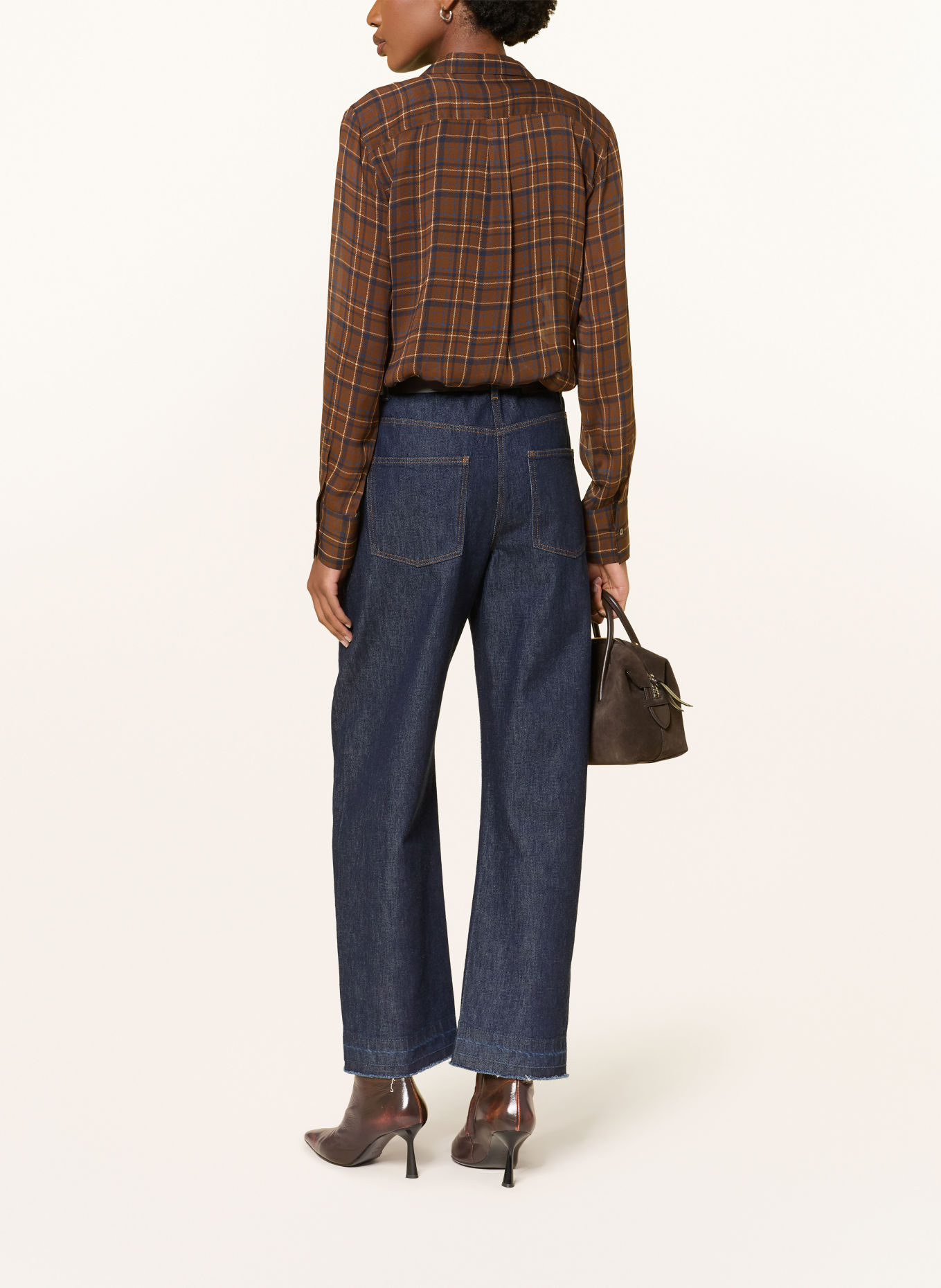 ROBERT FRIEDMAN Chemisier: MARRON FONCÉ / BEIGE / BLEU FONCÉ