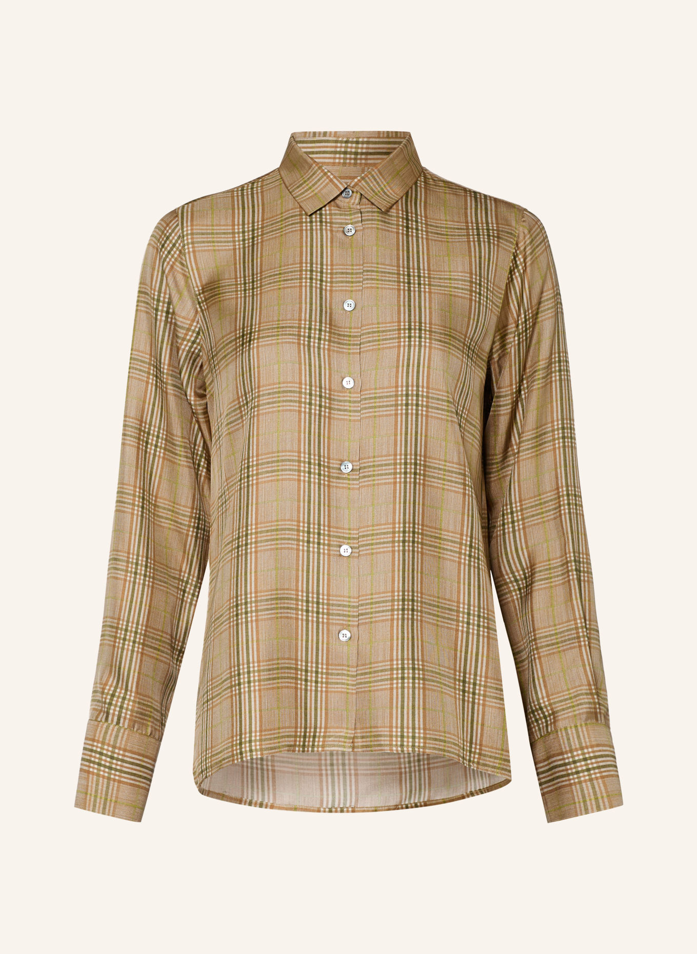 ROBERT FRIEDMAN Hemdbluse ANDREA aus Seide: CAMEL / KHAKI / WEISS