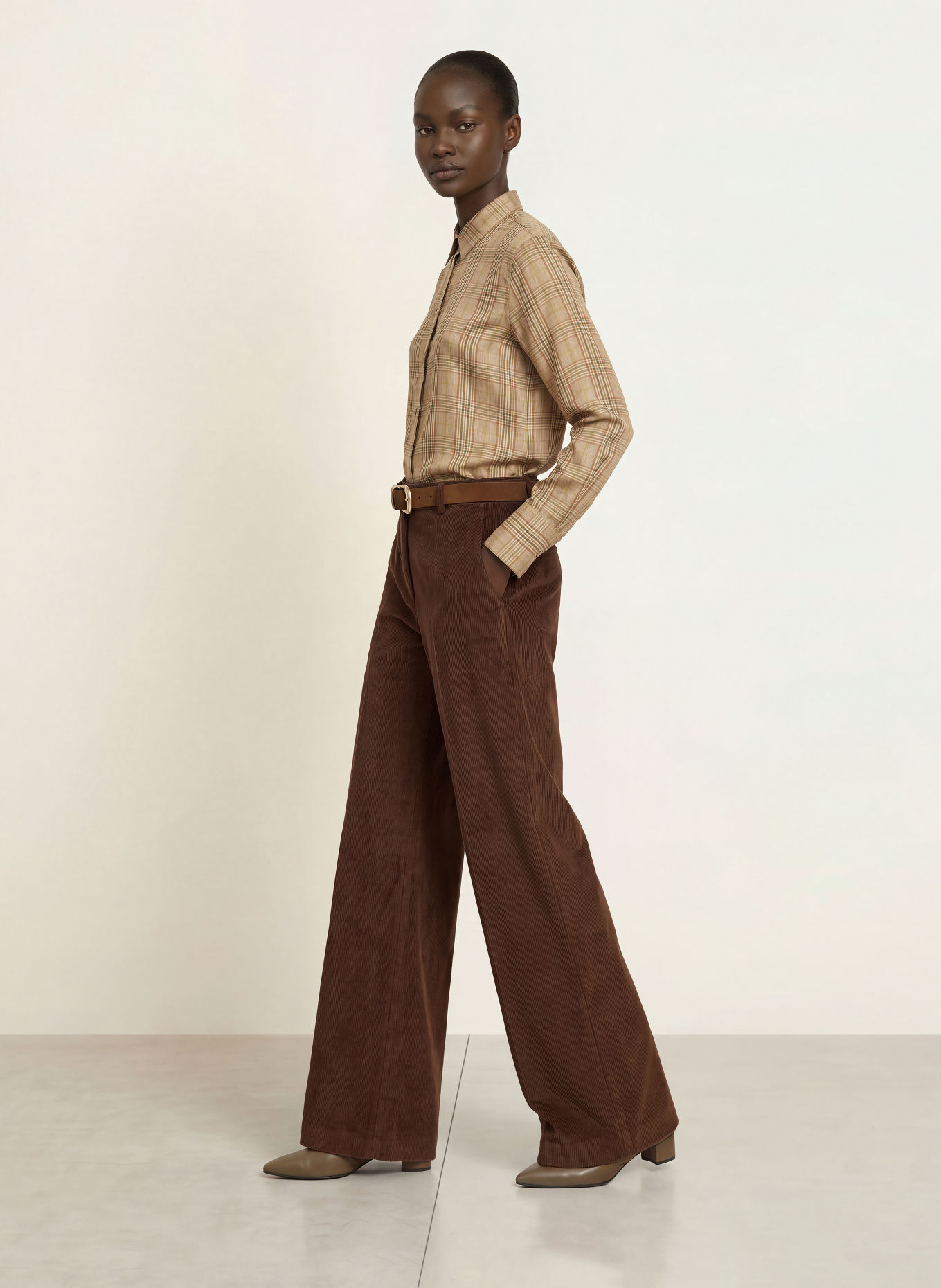 ROBERT FRIEDMAN Hemdbluse ANDREA aus Seide: CAMEL / KHAKI / WEISS