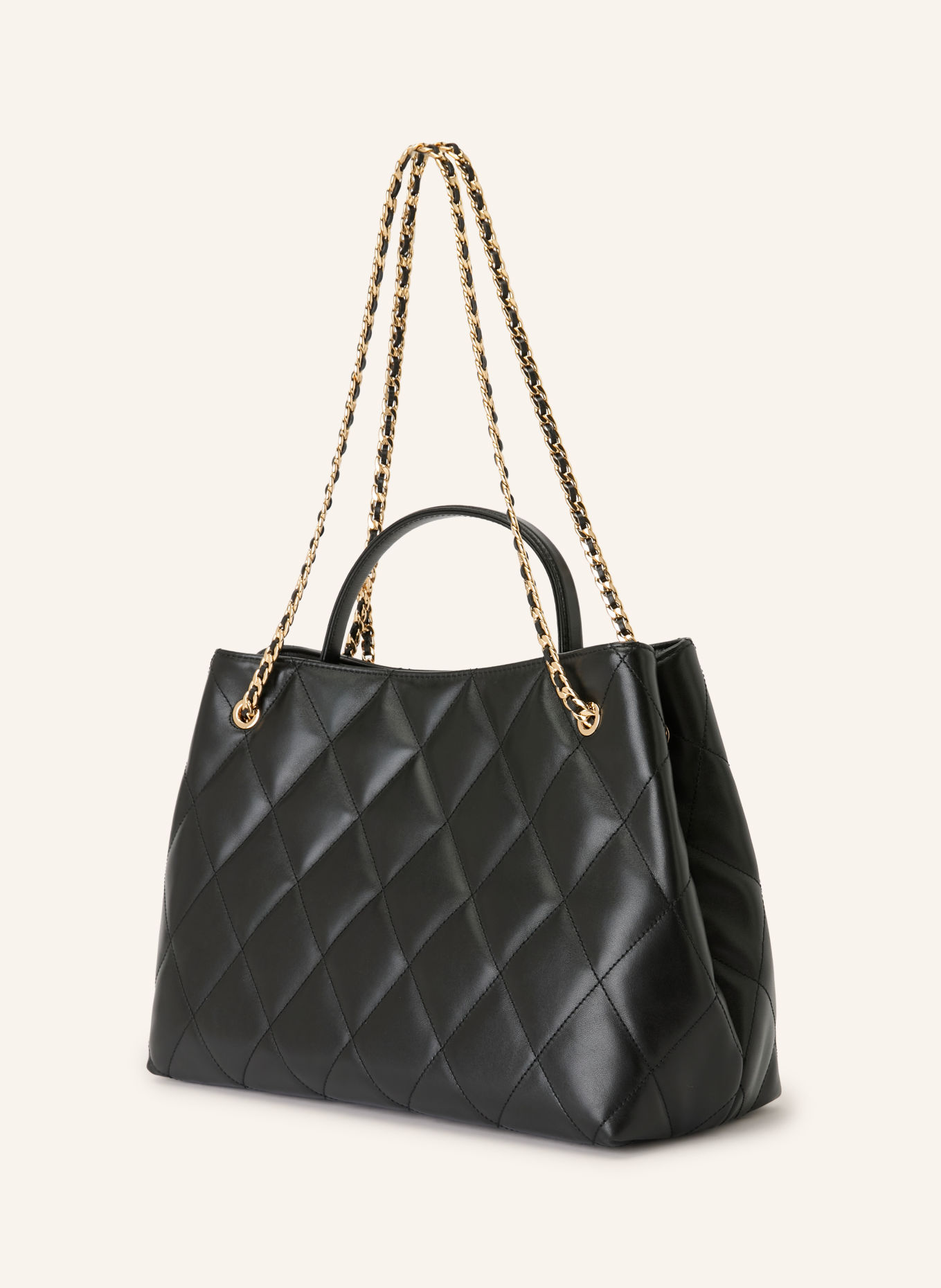TORY BURCH Handtasche FLEMING CARRYALL: SCHWARZ / GOLD