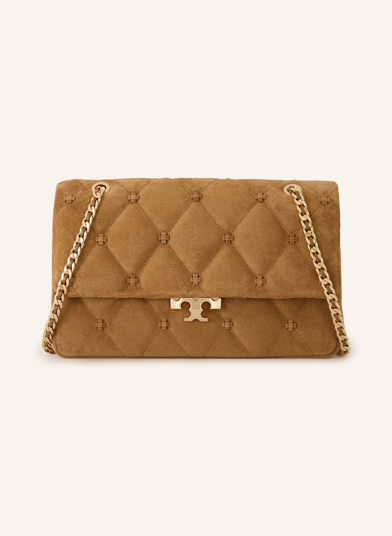 TORY BURCH Umhängetasche BUNNY KNOT: CAMEL / GOLD