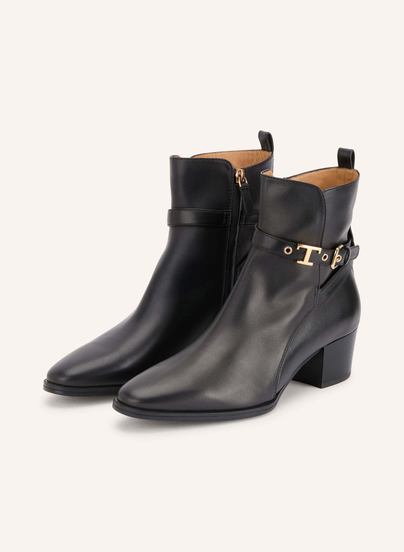 TOD'S Ankle boots: BLACK / GOLD