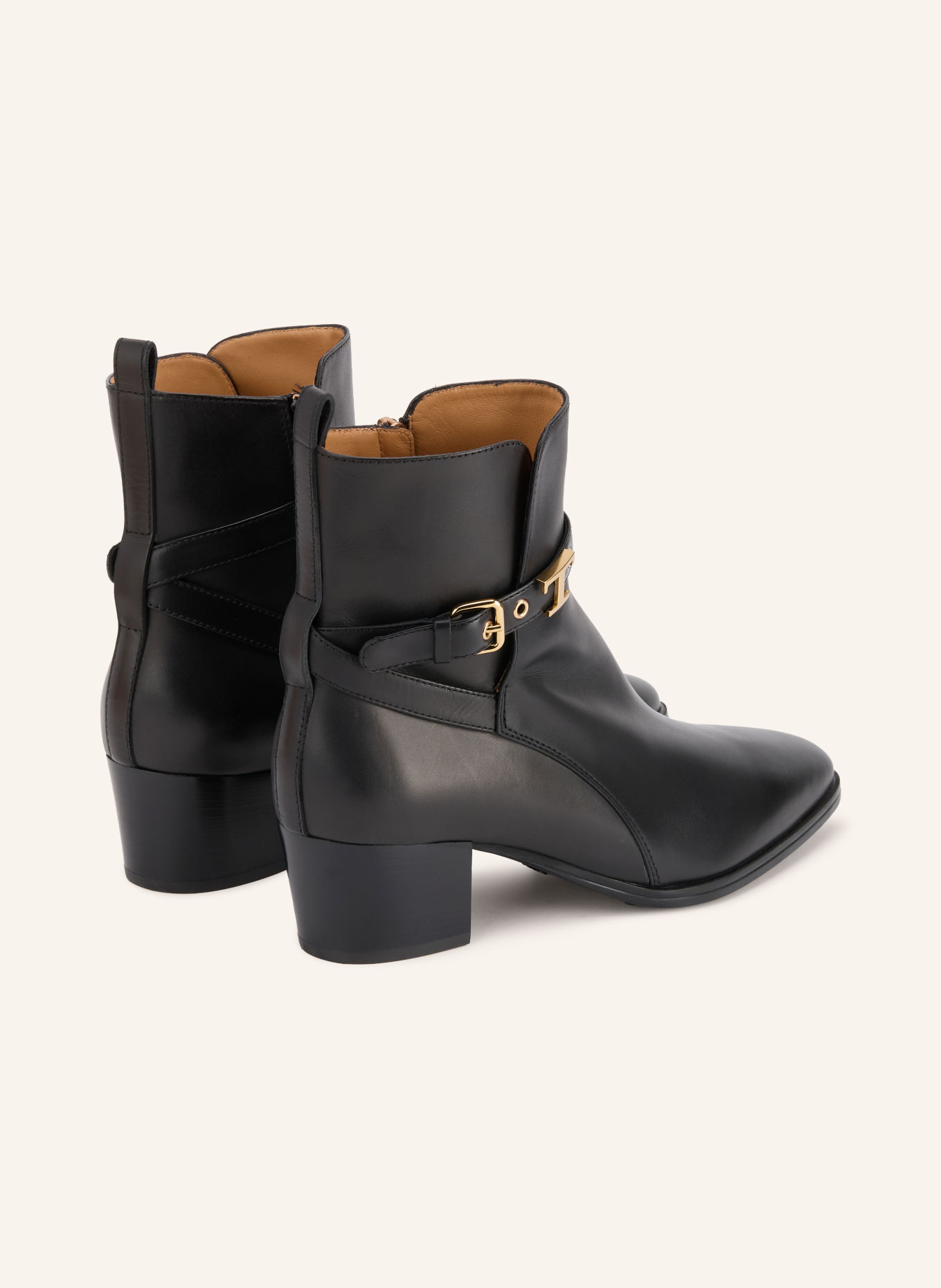 TOD'S Ankle boots: BLACK / GOLD